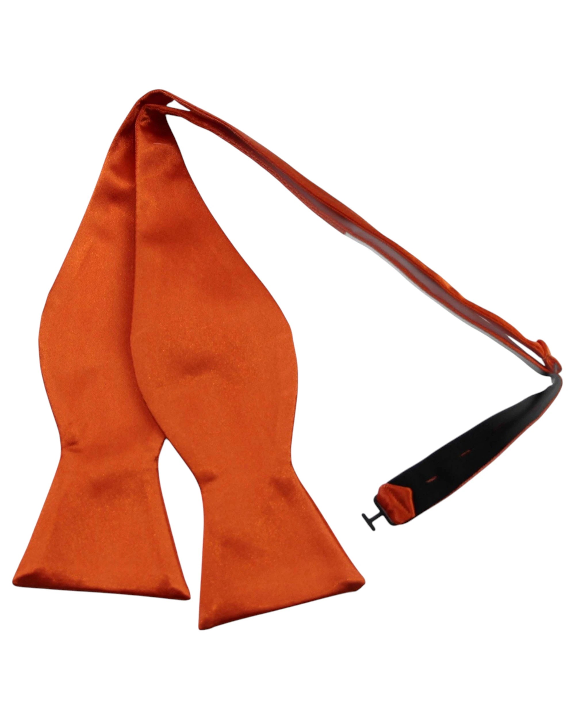 2 Zasel Mens Self Tie Bow Tie - Orange, 2 of 3