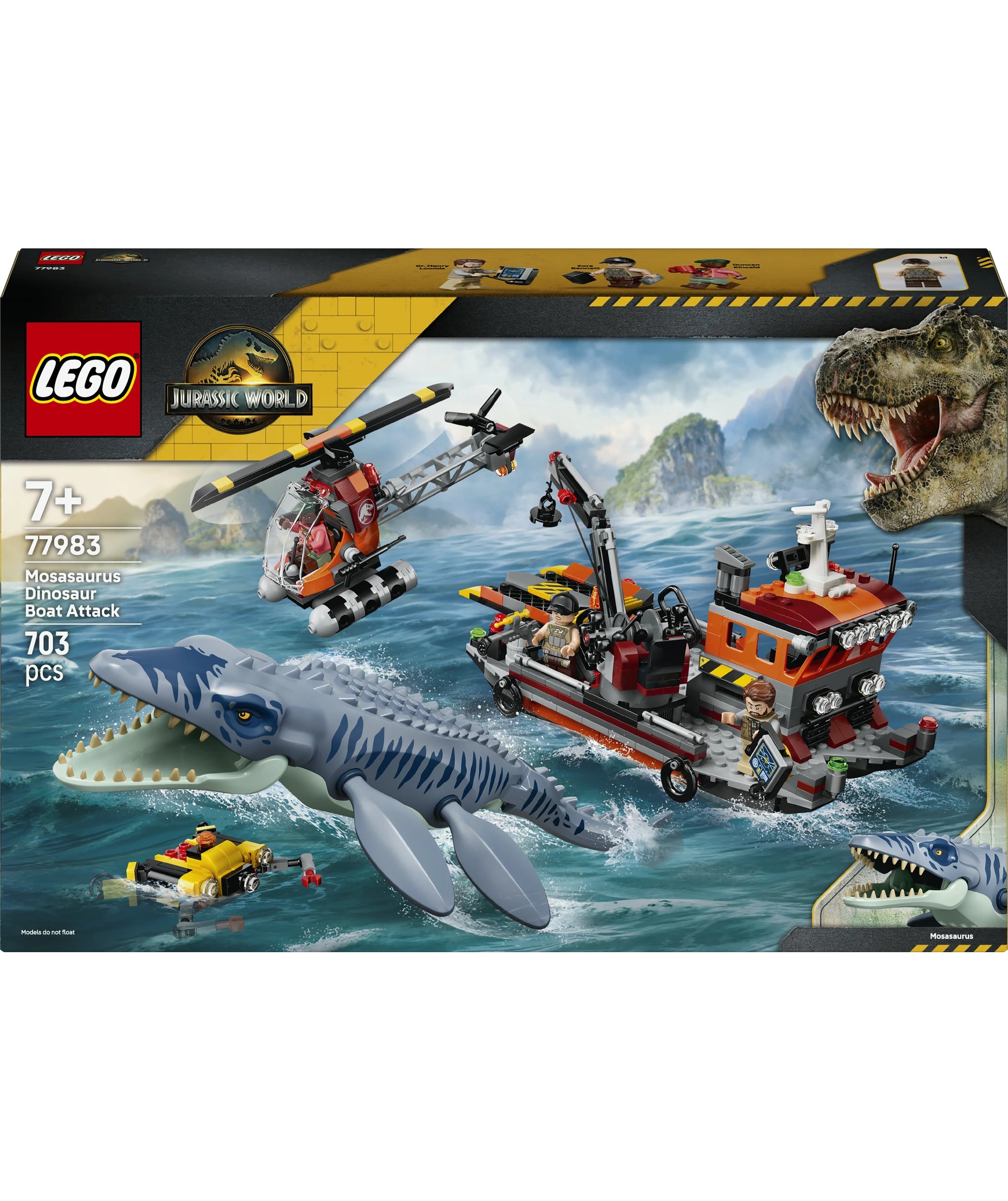 1 LEGO Jurassic World Mosasaurus Dinosaur Boat Attack 77983, 1 of 10
