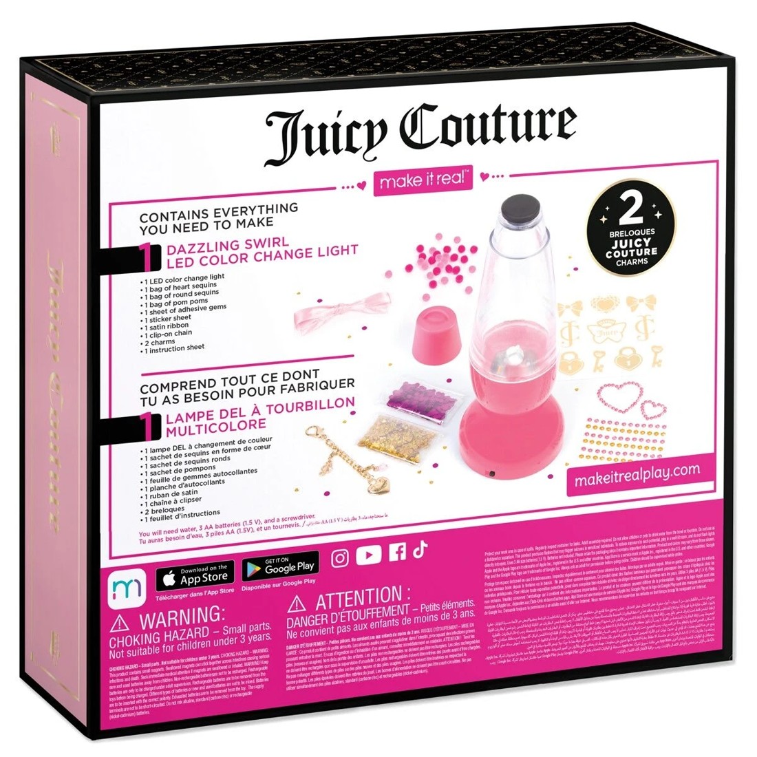7 Make It Real Juicy Couture Dazzling Swirl LED Color Change Light, 7 of 7