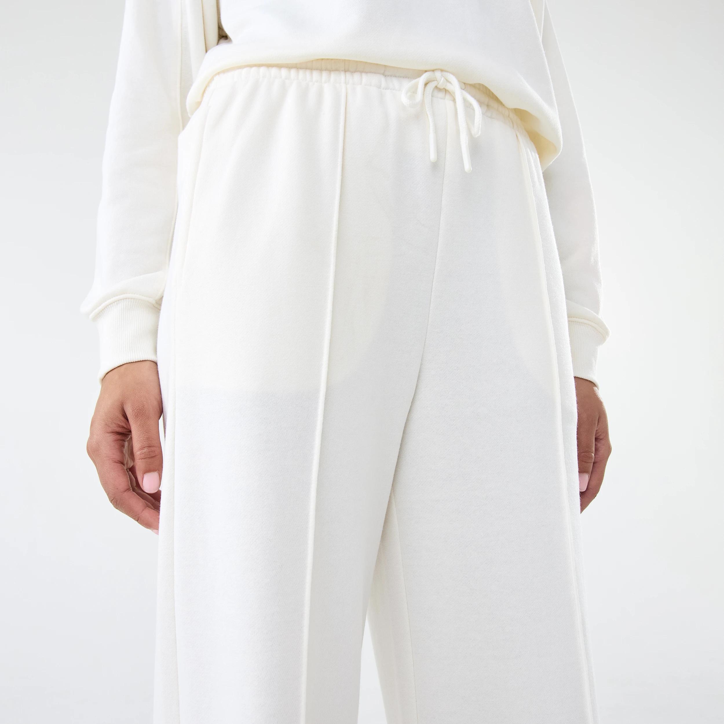 7 Active Womens French Terry Trackpants EGRET WHITE, 7 of 7