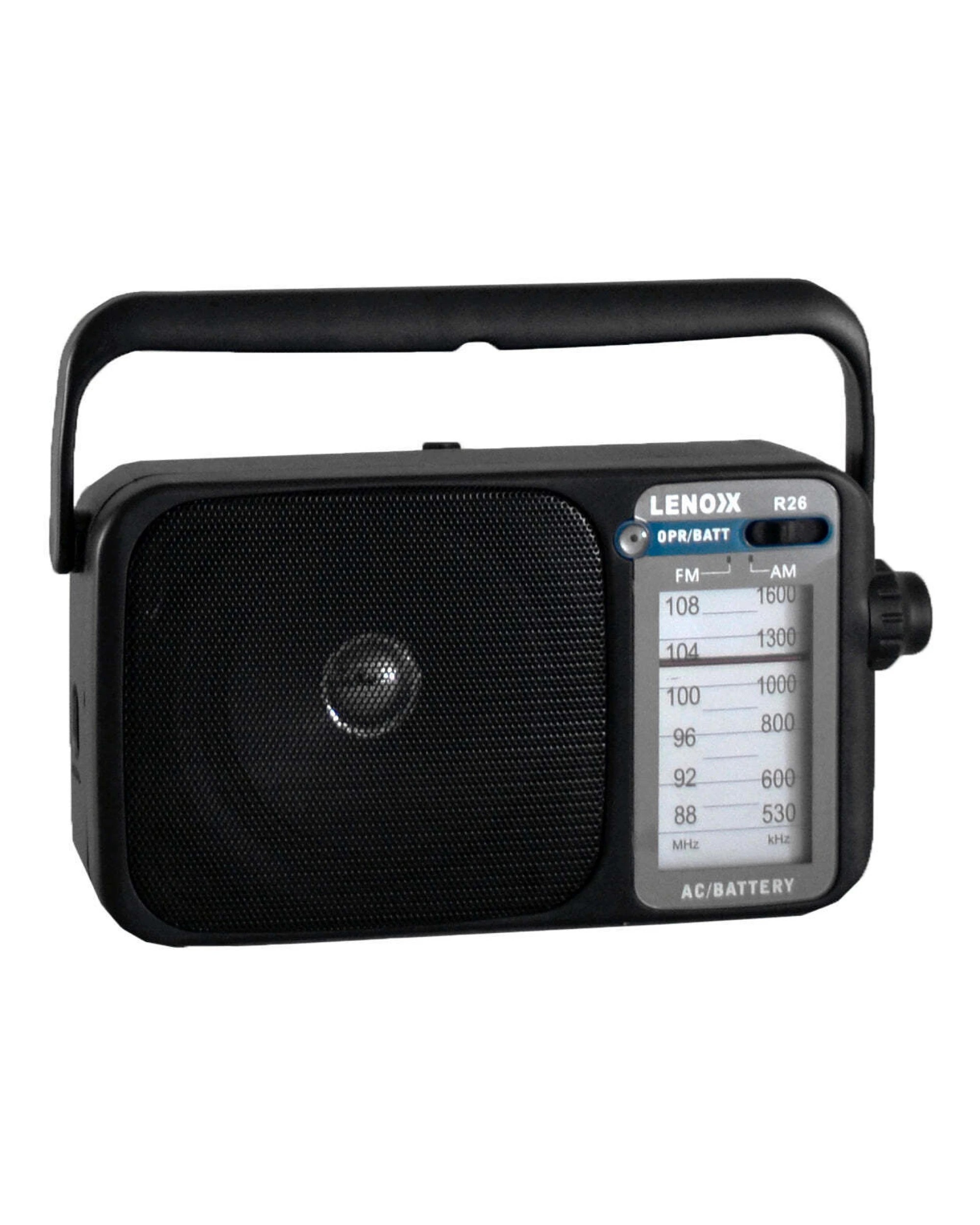 1 Lenoxx Am/fm Mantle Radio (black) Battery Operated, W/ Bandwidth 540-1600, 1 of 1