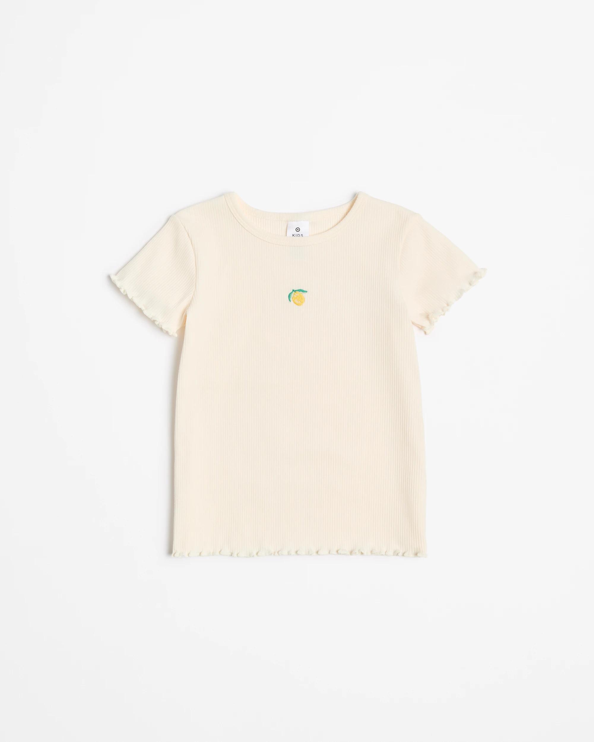 1 Target Australian Cotton Rib T-shirt CREAM, 1 of 3