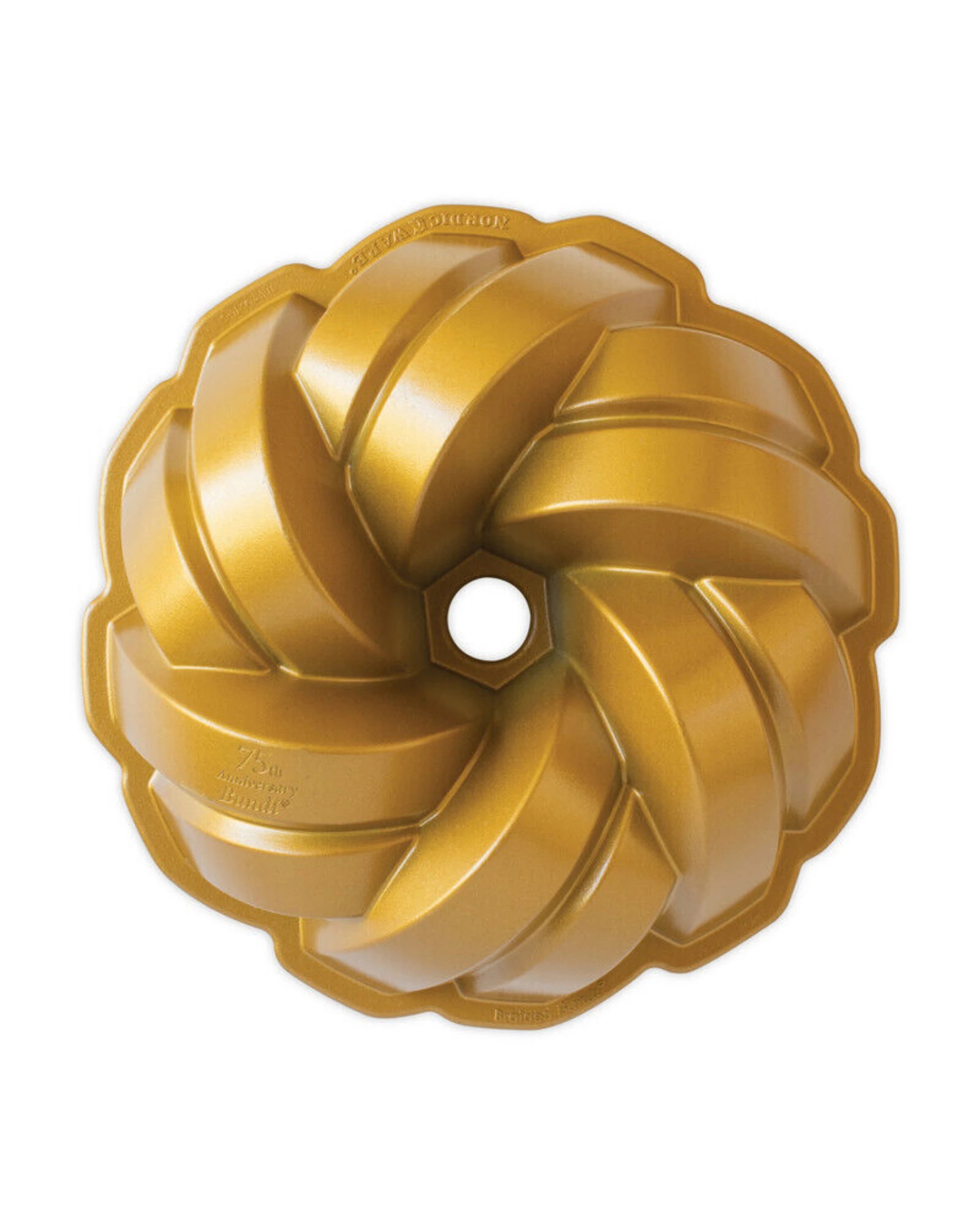 2 Nordic Ware 75th Anniversary Braided Bundt Pan - Gold, 2 of 4