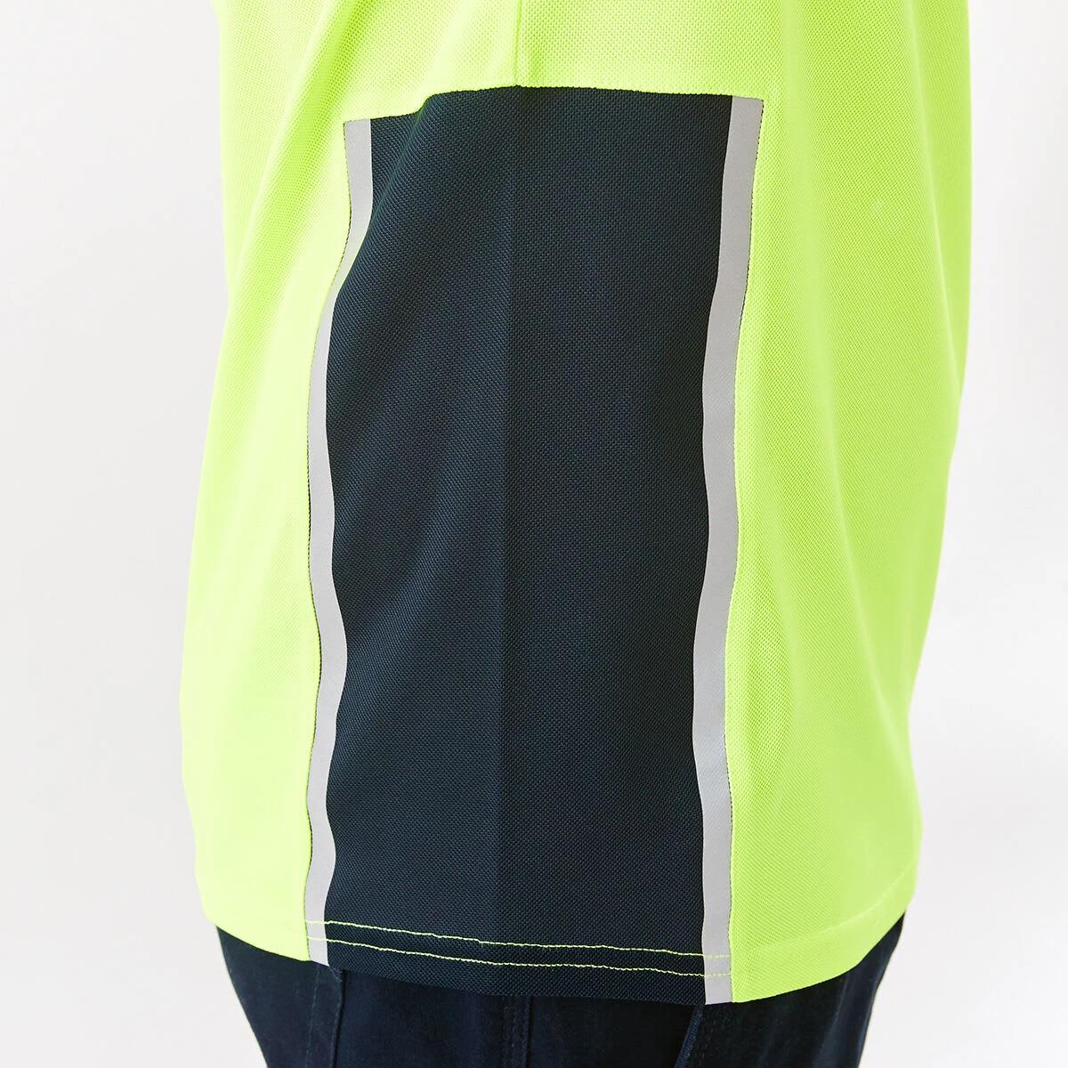 7 Workwear Short Sleeve Hi-Visibility Cool Polo Shirt FLURO YELLOW, 7 of 7