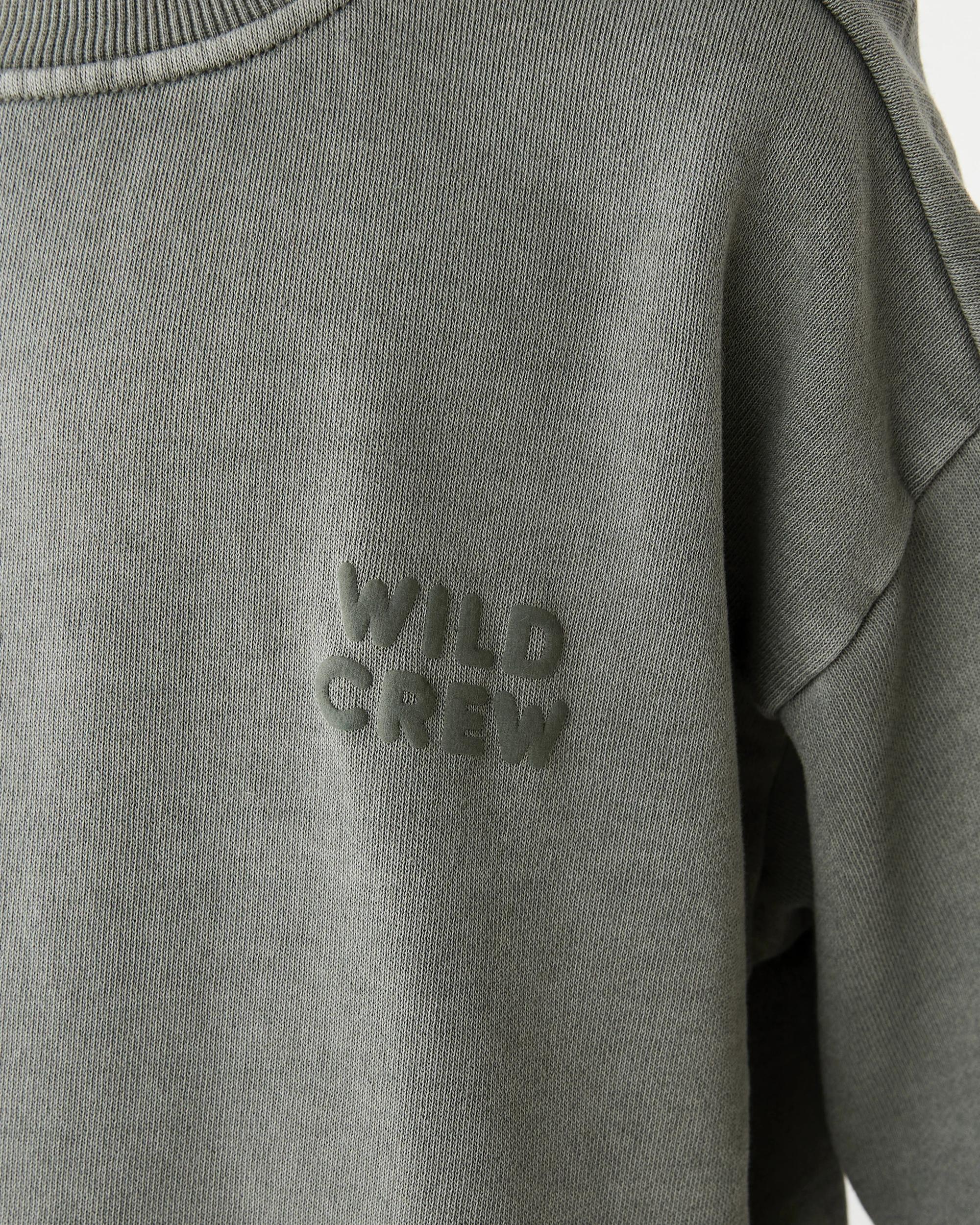 5 Oversized Washed Crew Neck Sweatshirt Mnr Khk, 5 of 7