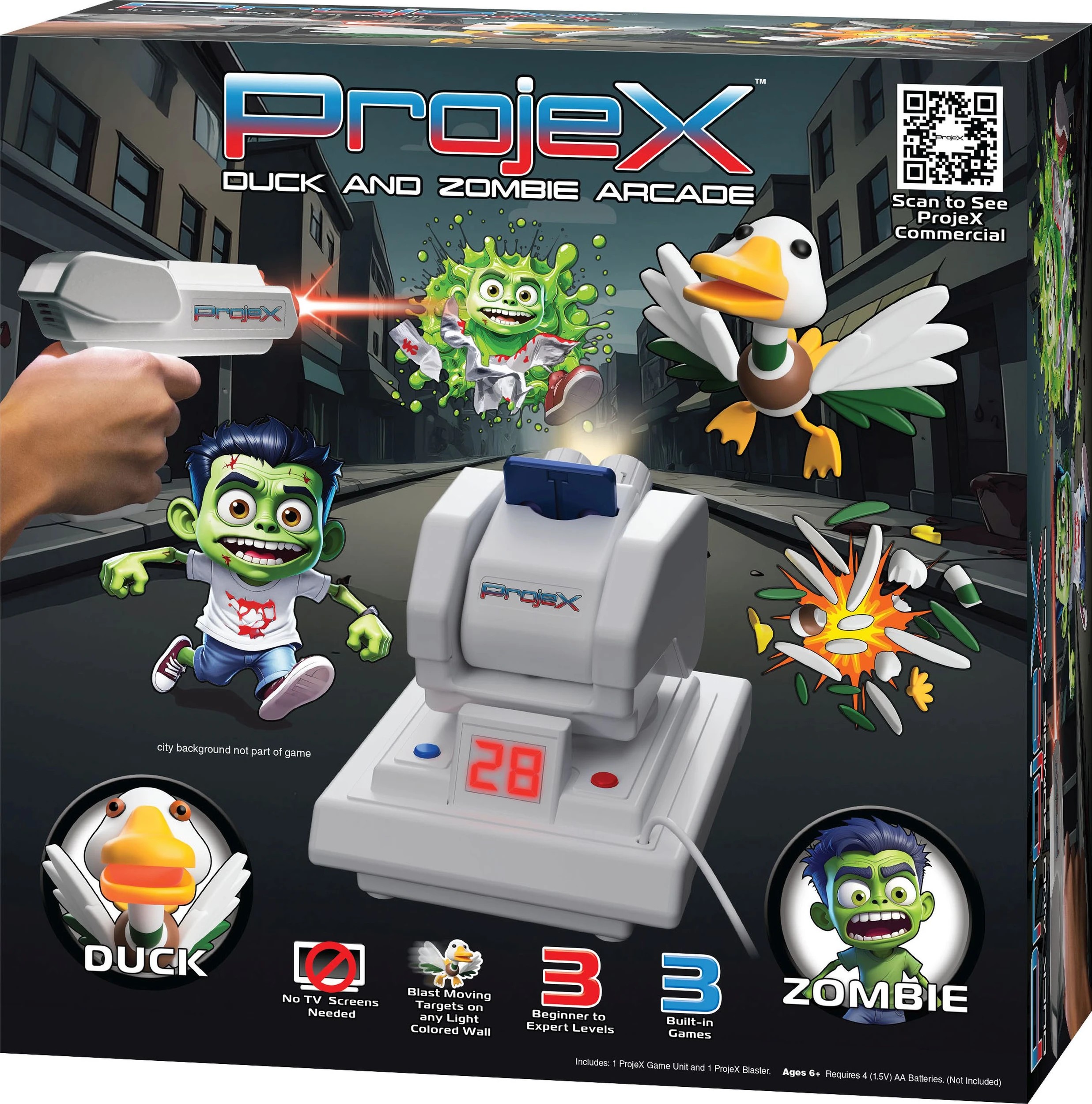 3 Laser X Projex Duck and Zombie Arcade - White, 3 of 4