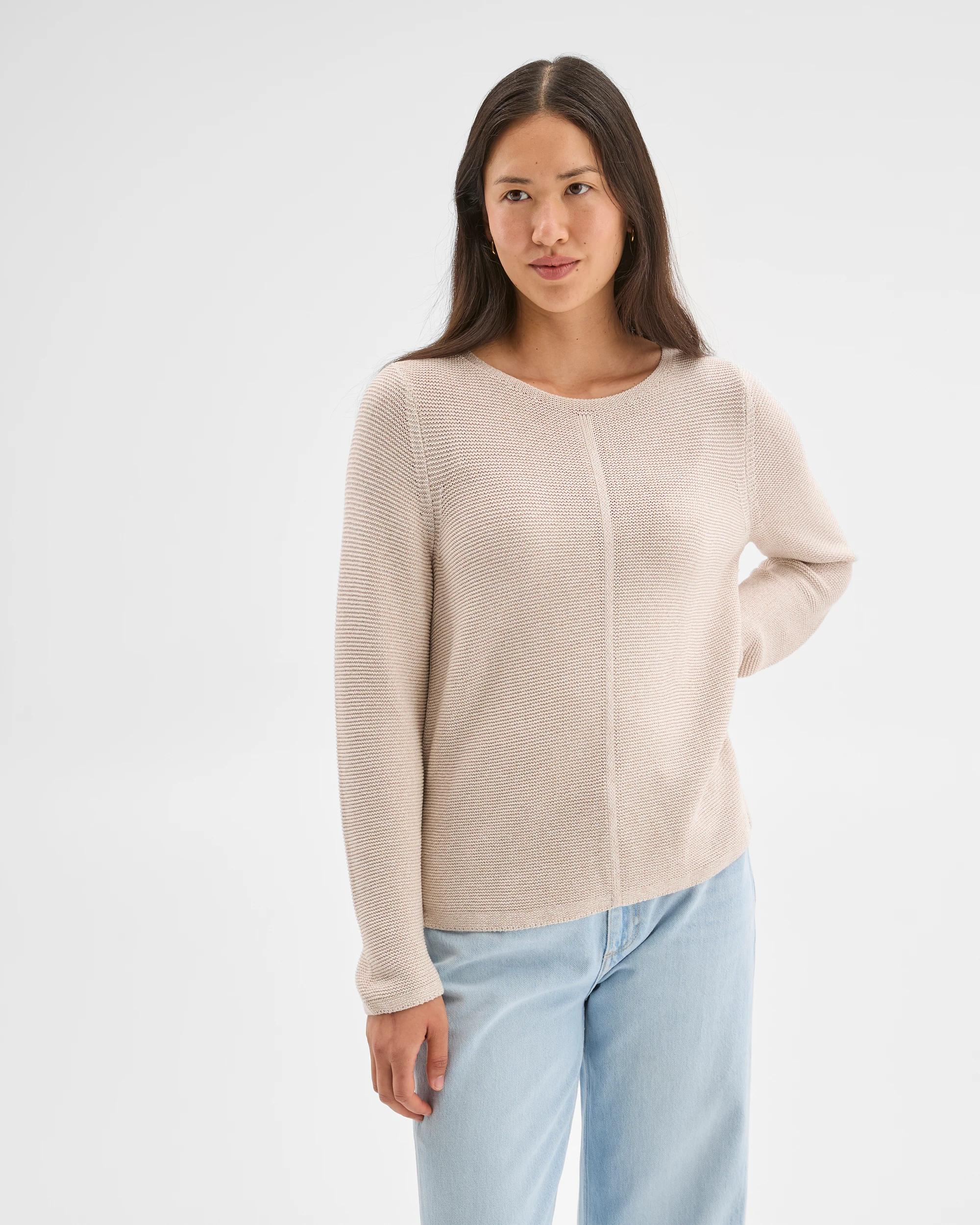 1 Target Woman Australian Cotton Blend Ottoman Twist Jumper PEBBLE TWIST, 1 of 5