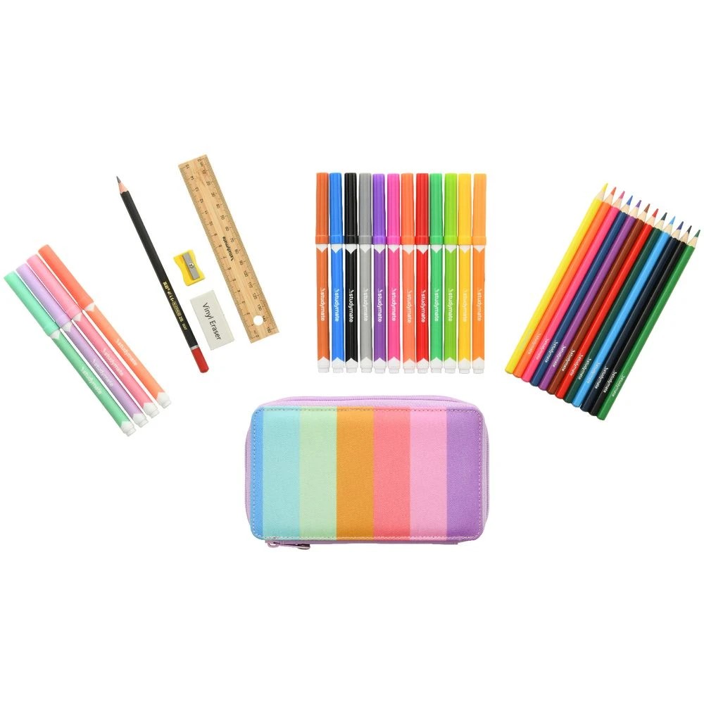 4 Studymate Pencil Case Set Rainbow 32 Piece, 4 of 10