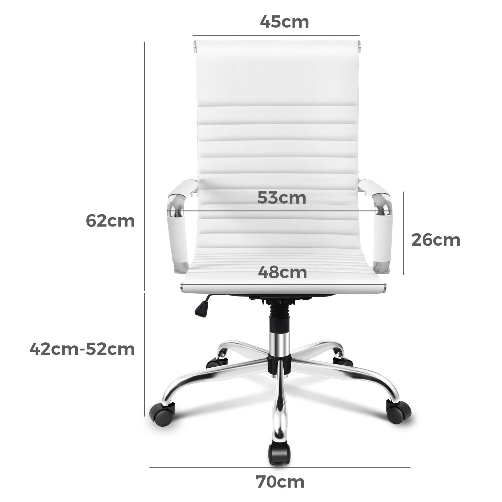 3 Alfordson Office Chair Ergonomic Executive Computer Seat Gaming High Back - White, 3 of 10