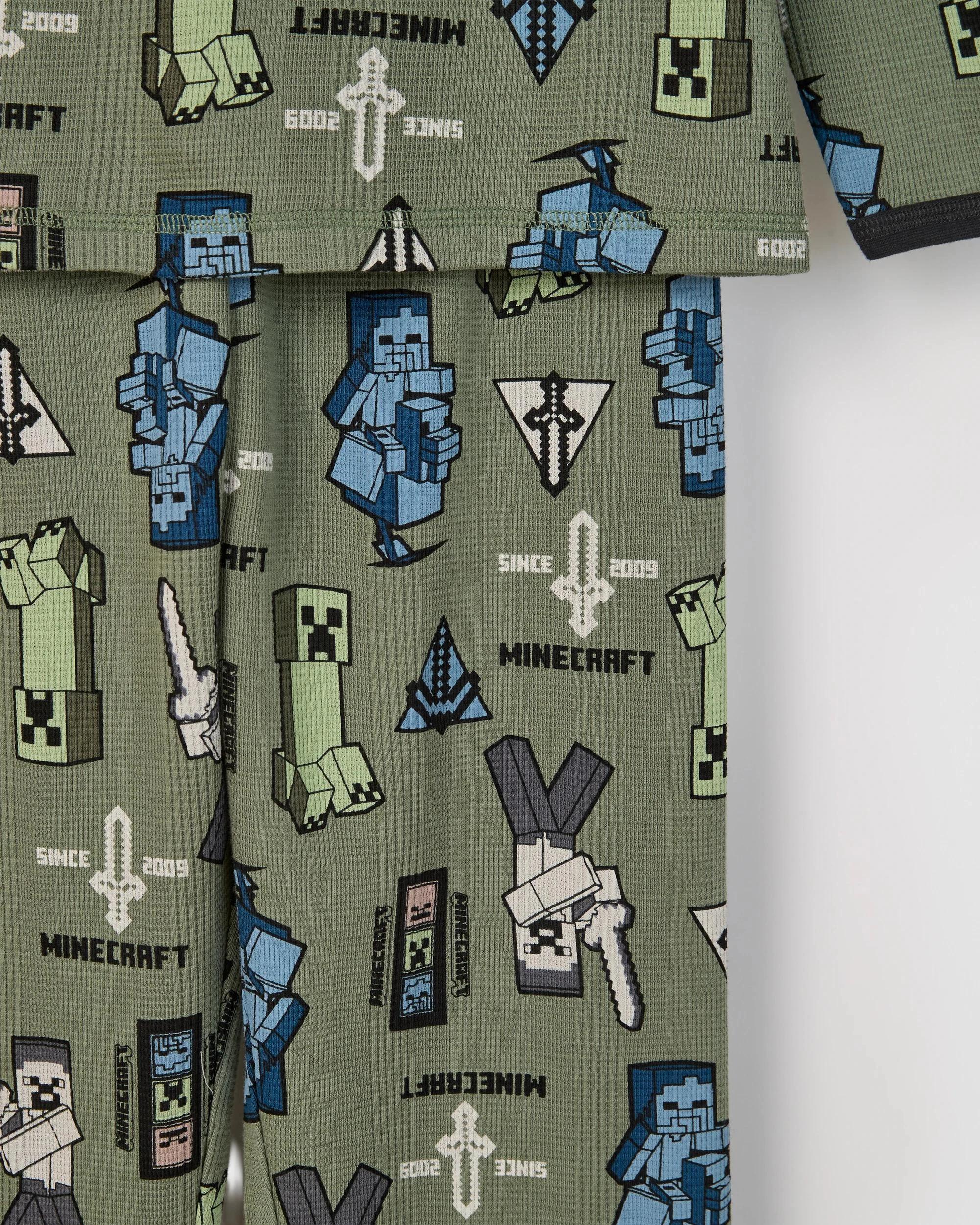6 Target Minecraft Australian Cotton Older Boys Waffle Knit Pyjama Set MINECRAFT, 6 of 7