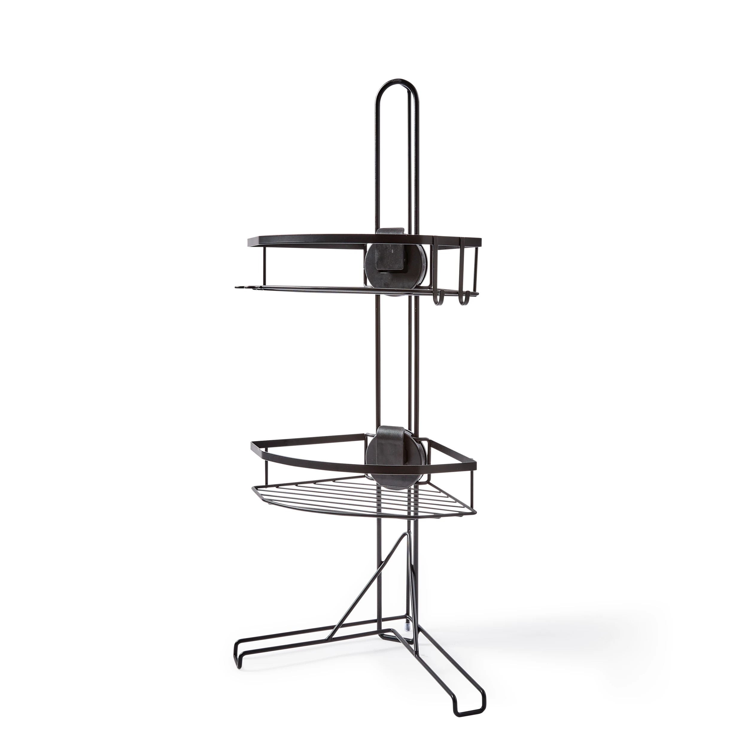 2 Adjustable Corner Shower Caddy - Black, 2 of 10