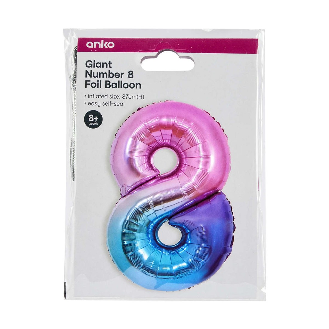 4 Giant Number 8 Foil Balloon, 4 of 4