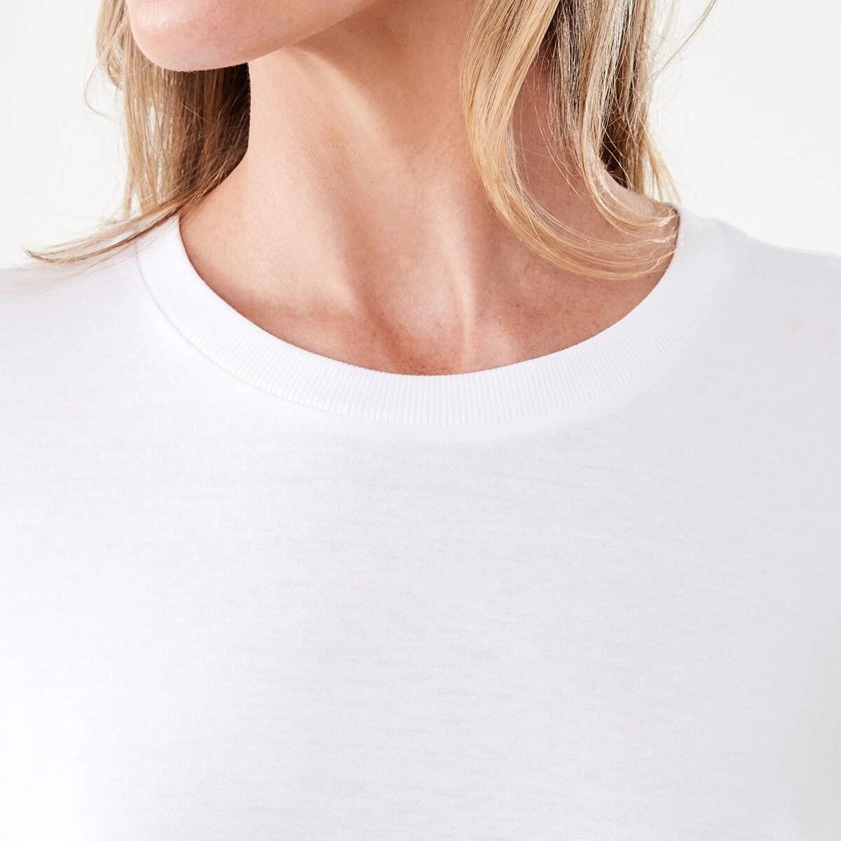 5 Short Sleeve Cotton Modal T-shirt WHITE, 5 of 7