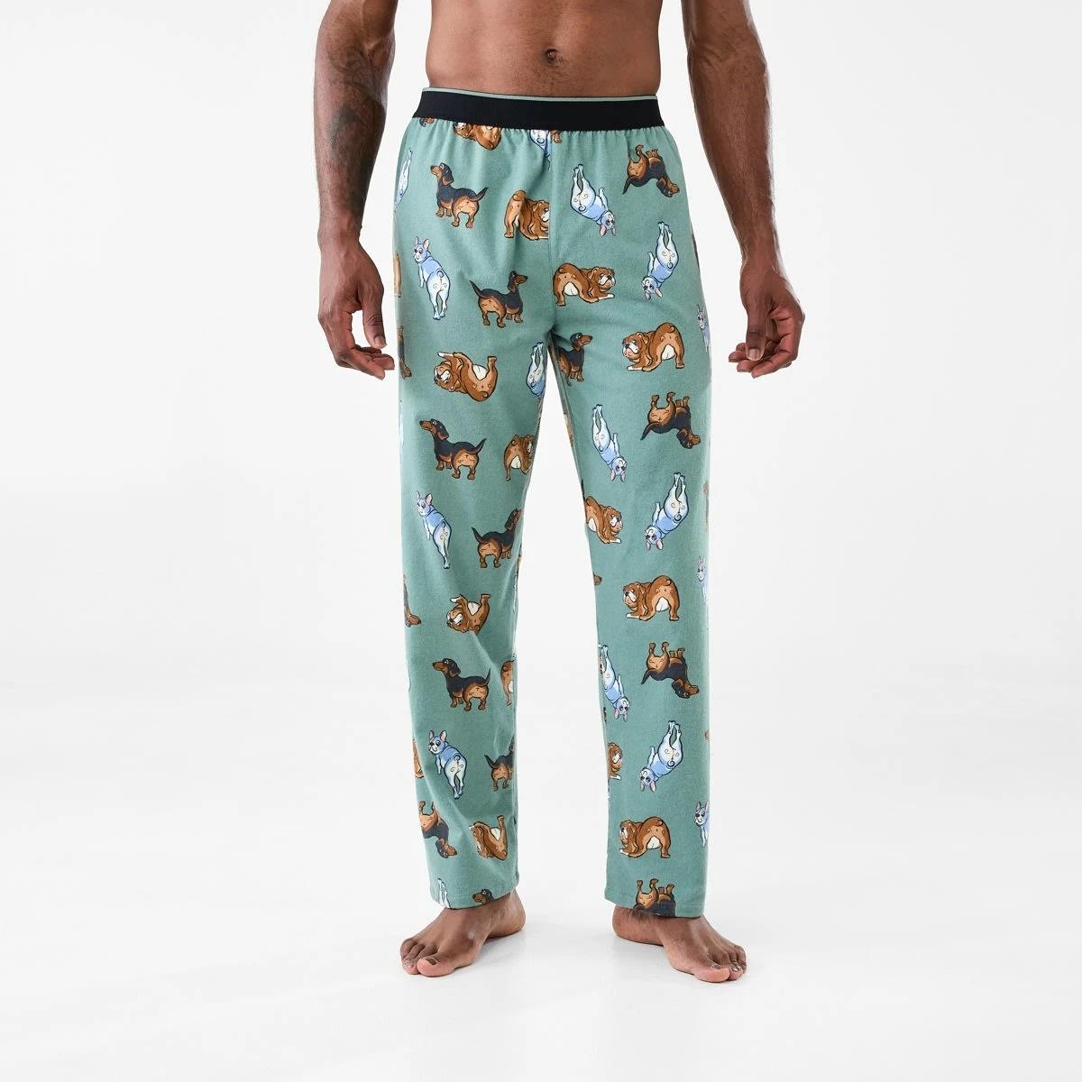 1 Printed Flannel Pants Hey Pups, 1 of 5