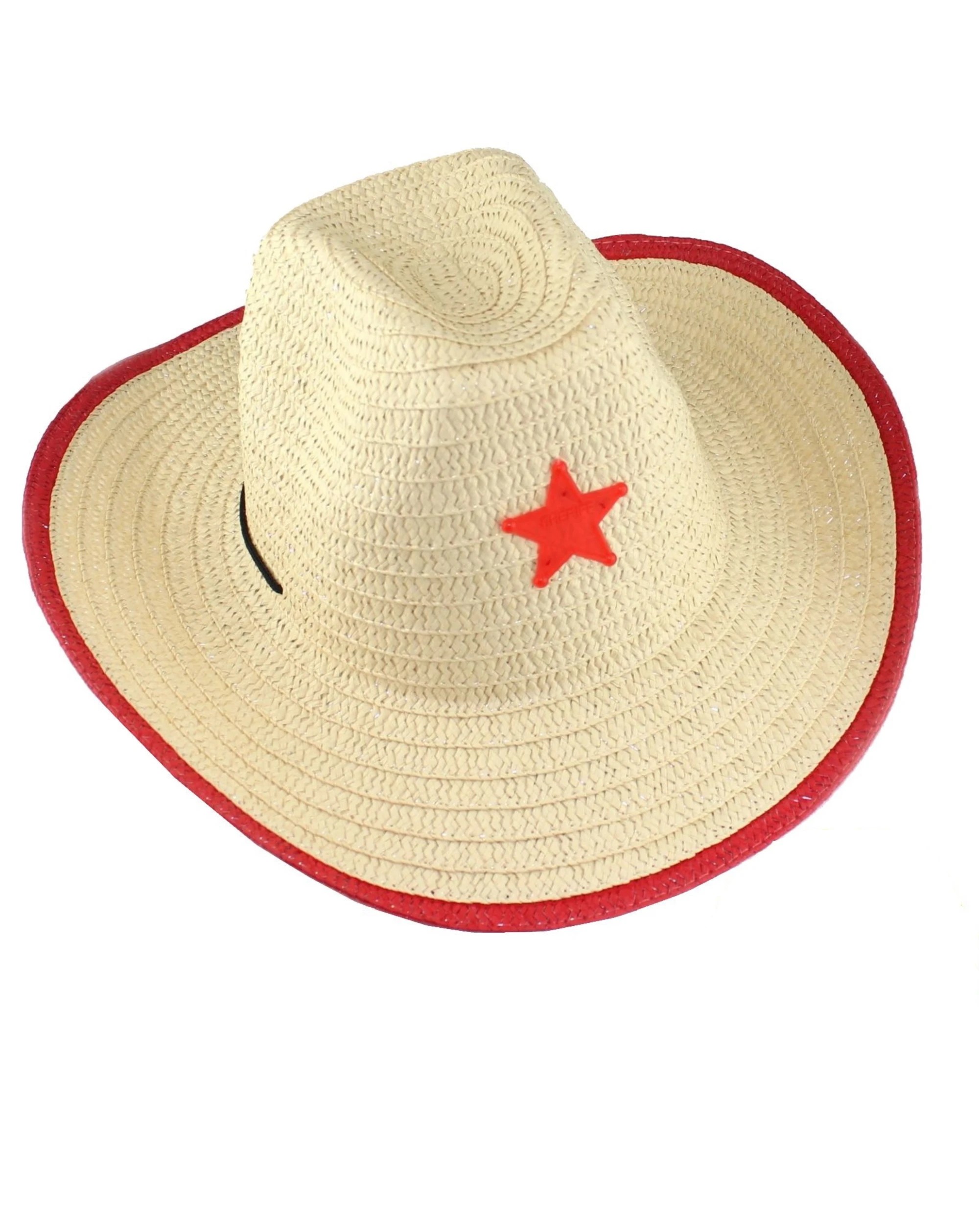 1 Fun Express Adult Red Star Cowboy Hat - Adult, 1 of 1