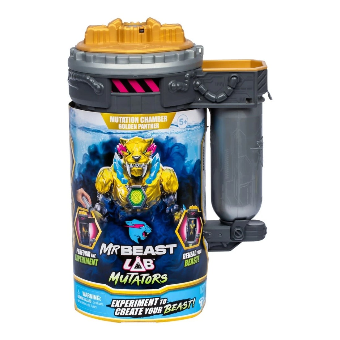 1 MrBeast Lab Mutation Chamber: Experiment to Create Your Beast Release the Exclusive Golden Panther Figure, 1 of 10