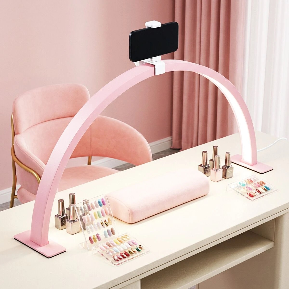 3 AUSWAY LED Half Moon Desk Lamp for Nail Lash Extensions, Adjustable, 3 of 6