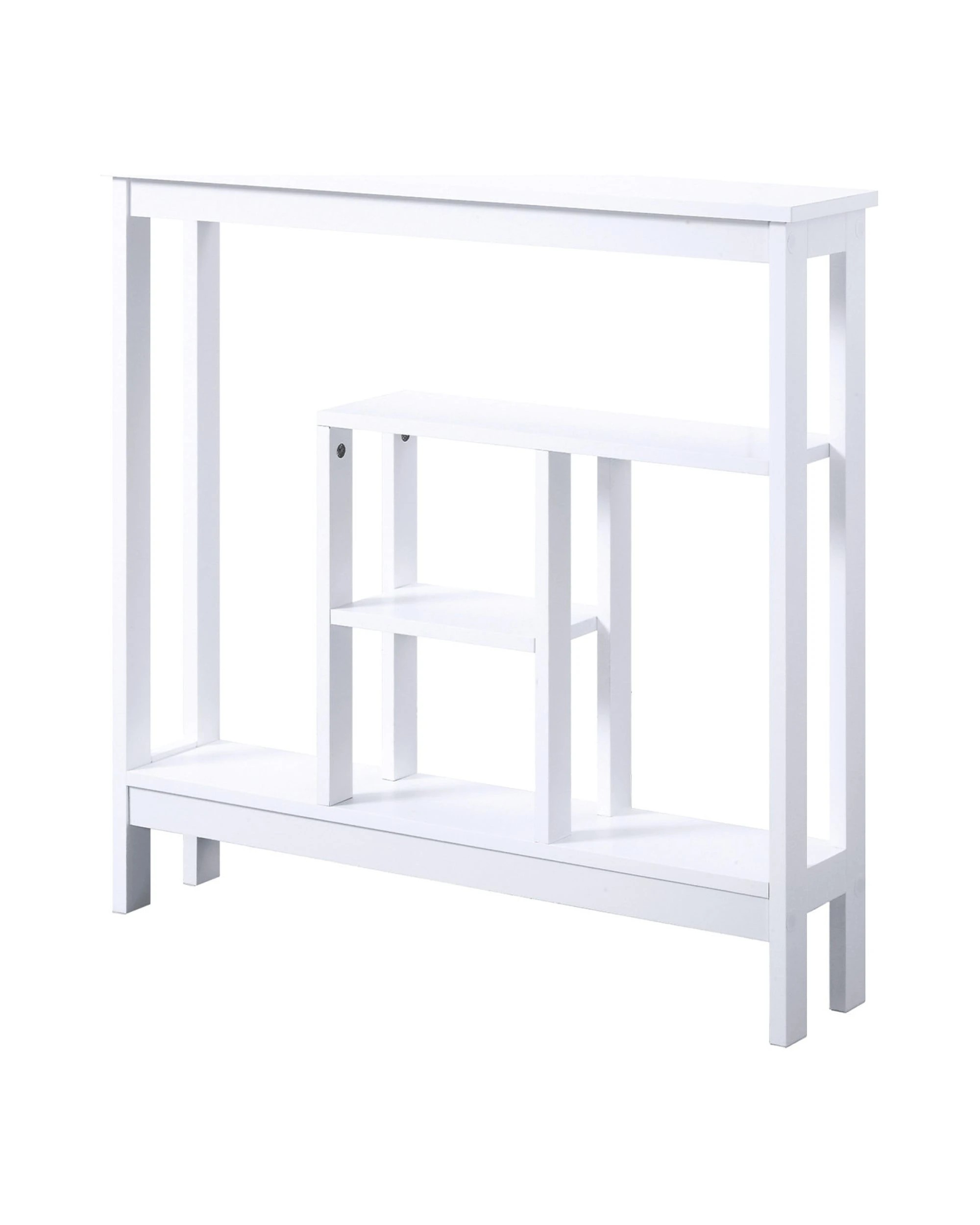 1 Sarantino Julian Console Table in White - White, 1 of 7