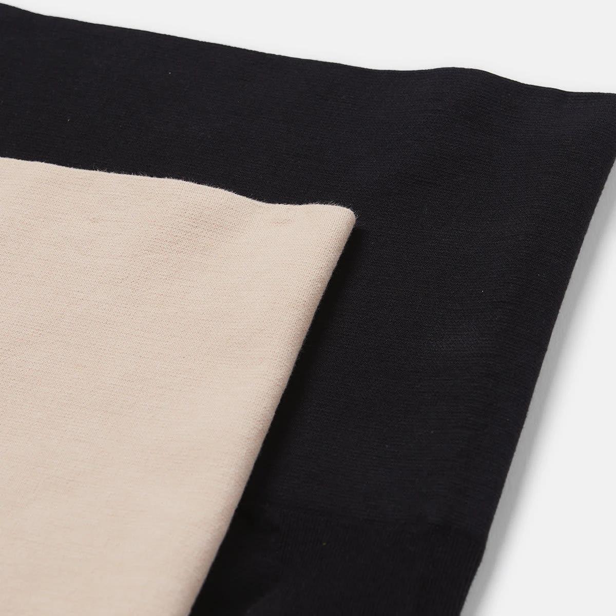 2 2 Pack Cotton Blend Seamfree Shaping Short BLACK, BEIGE, 2 of 7