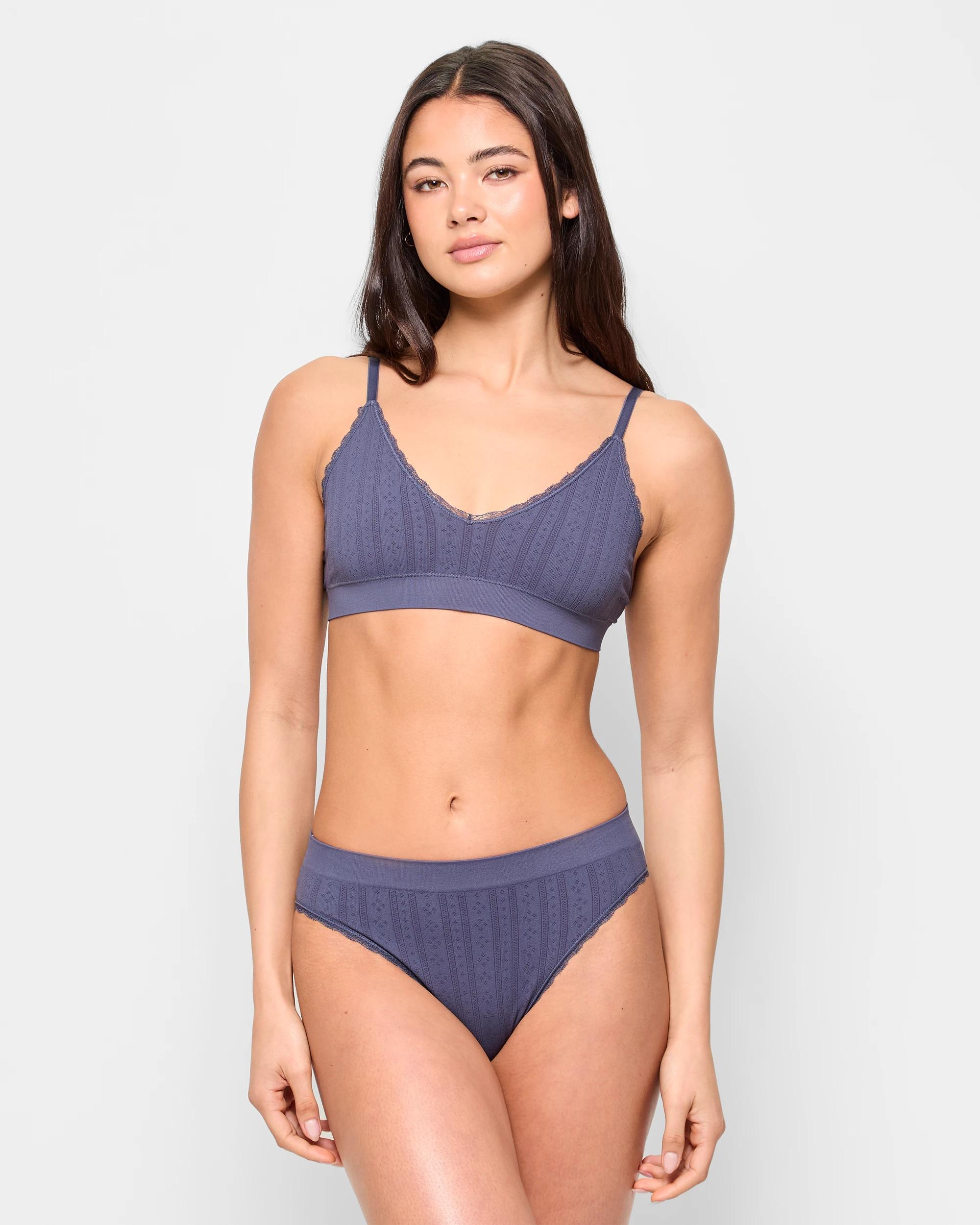 2 Pointelle High Waist Bikini Briefs - Lily Loves WINTER BLUE, 2 of 4