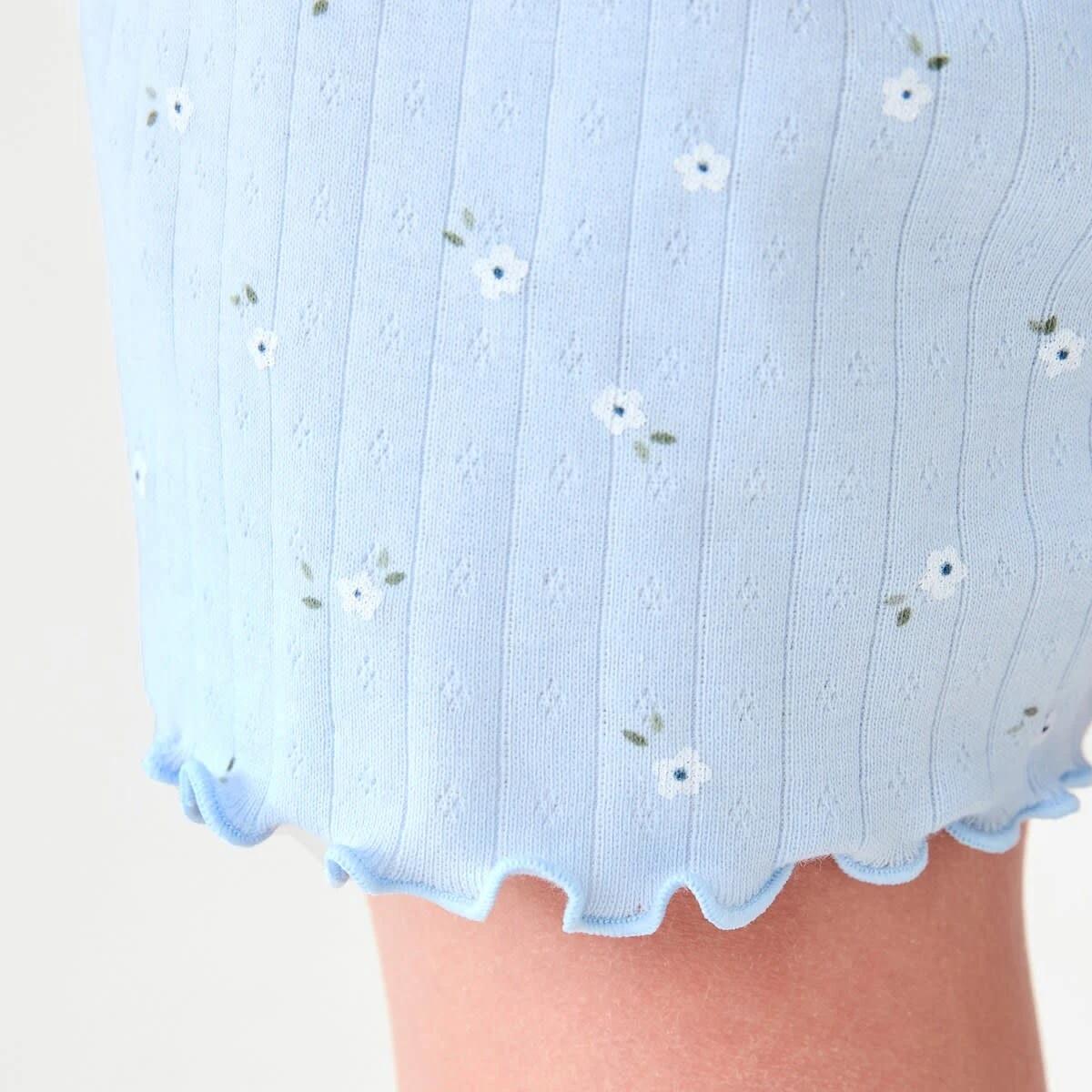 5 Pointelle Pyjama Set BLUE FLORAL, 5 of 7