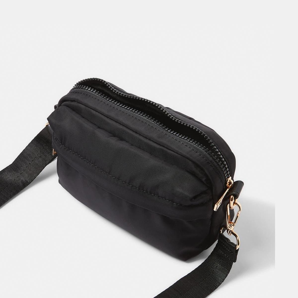 4 Double Pocket Crossbody Bag Black, 4 of 7