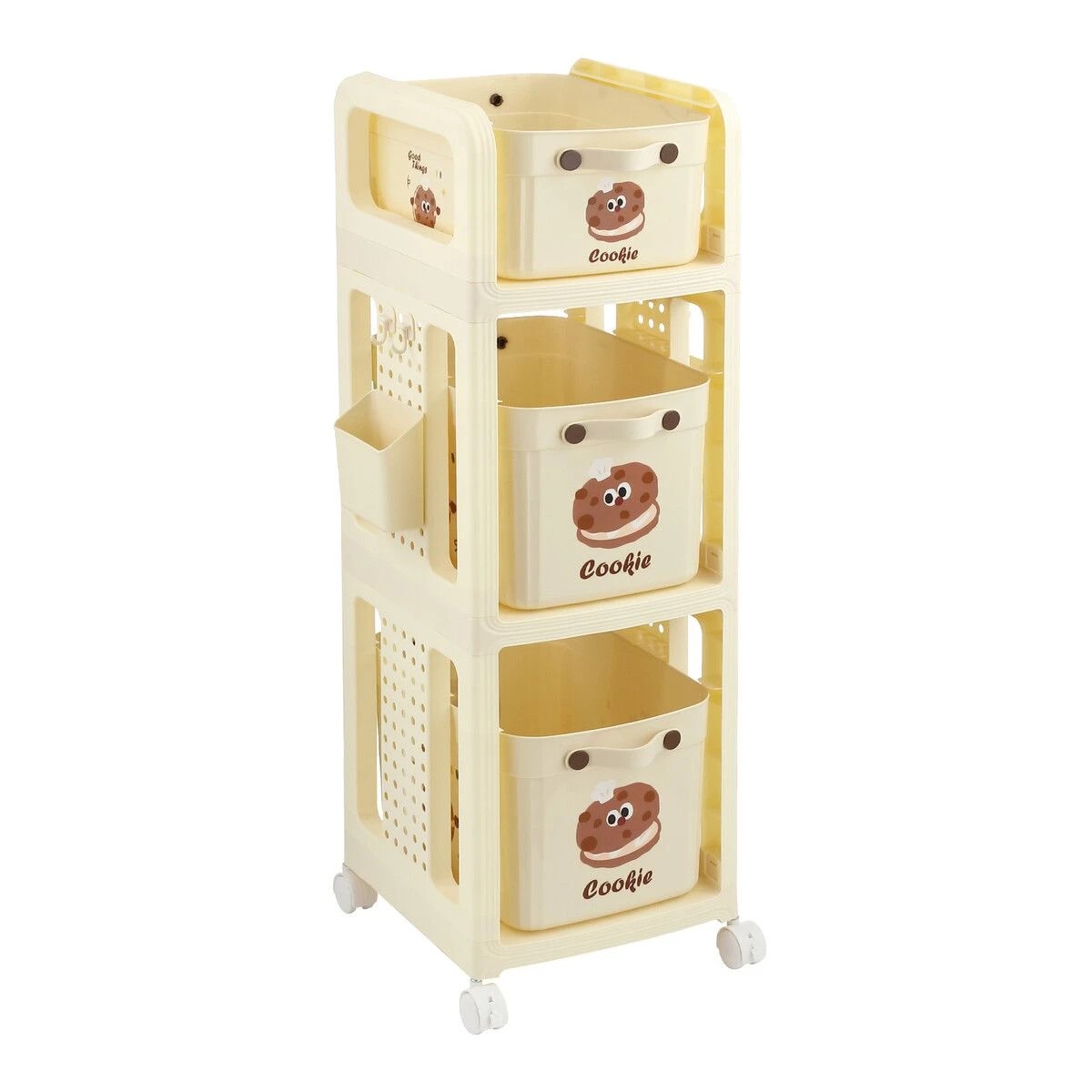 1 Ausway Kids Bookshelf Toy Storage Box Drawers Shelf Rack Utility Cart, 1 of 7