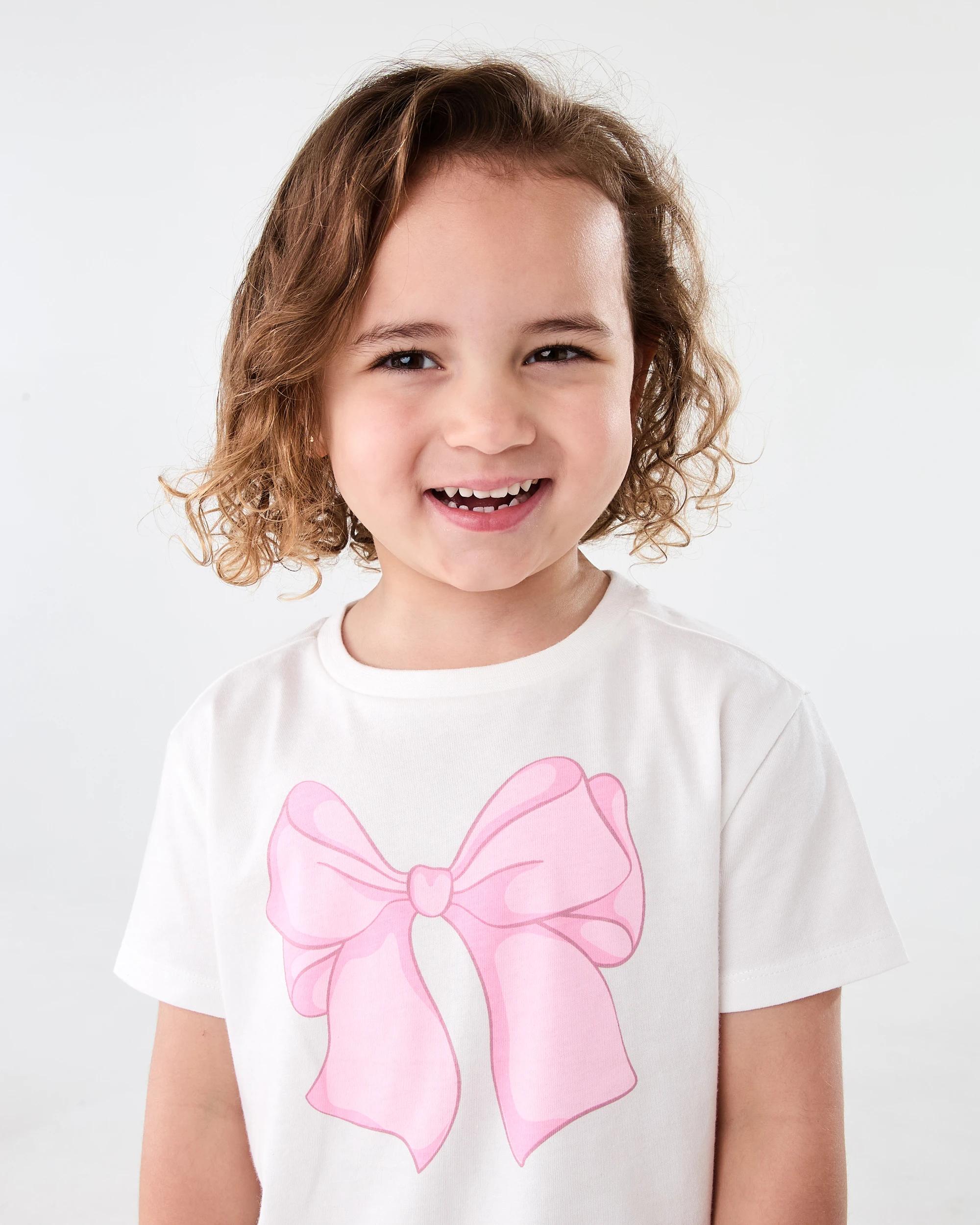 3 Printed T-shirt White Bow, 3 of 7