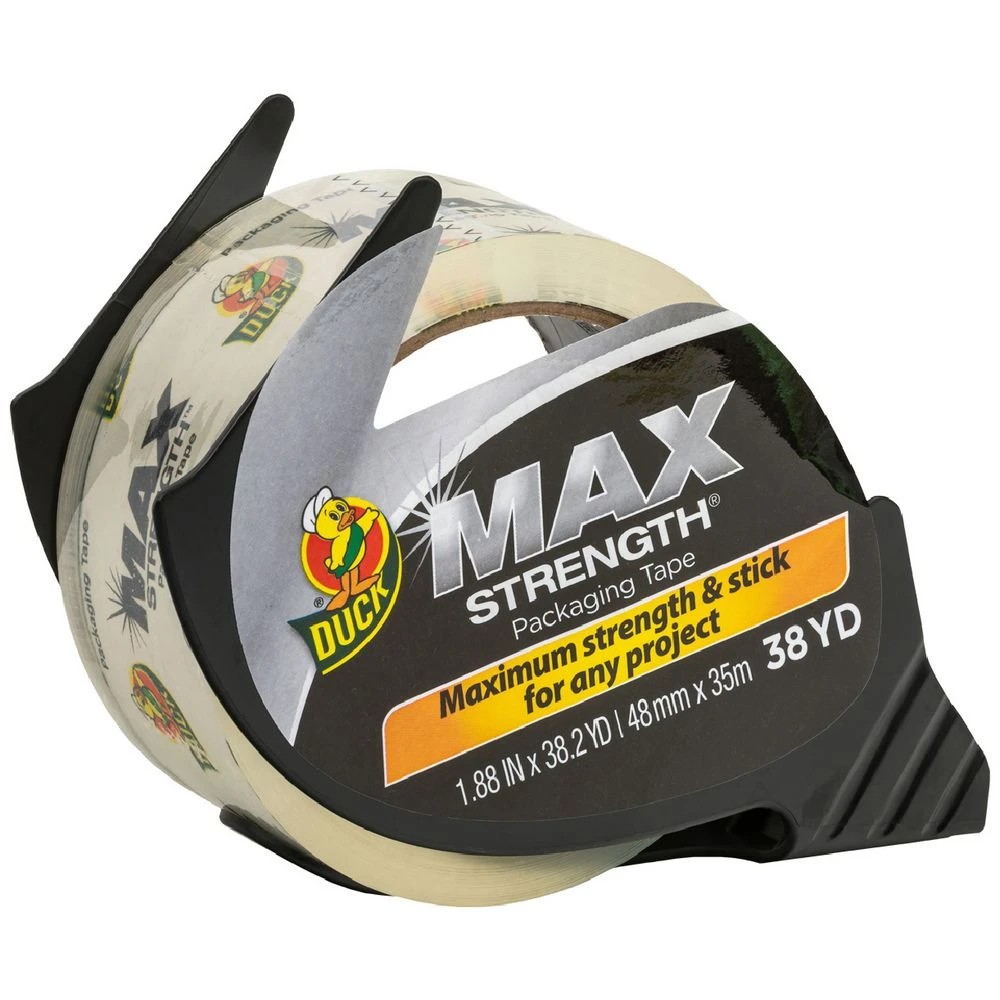 1 Duck MAX Strength Packaging Tape 48mmx35m + Dispenser, 1 of 1