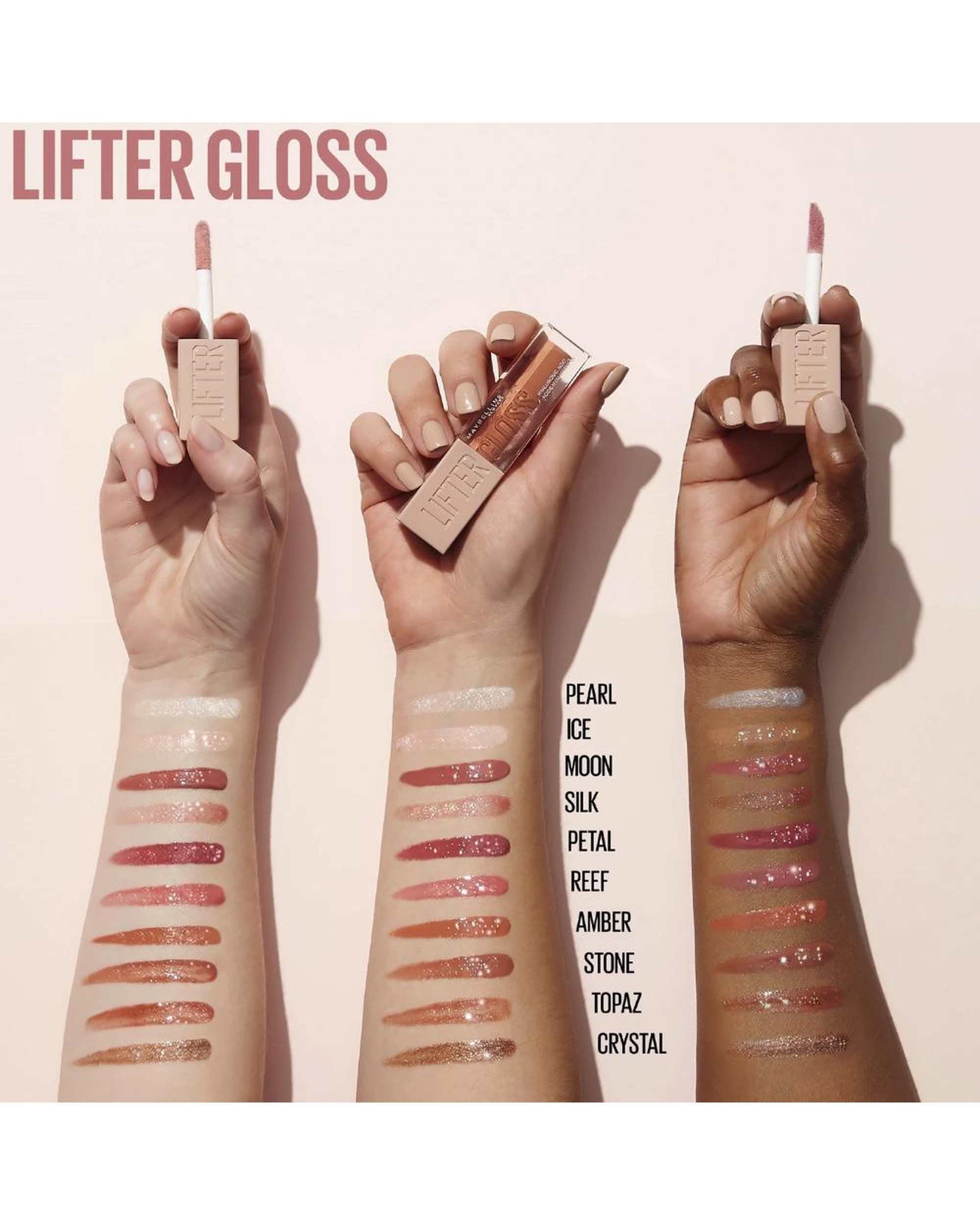 6 3 x Maybelline Lifter Gloss Hydrating Lip Gloss 5.4mL - 800 Stone - Beige, 6 of 7