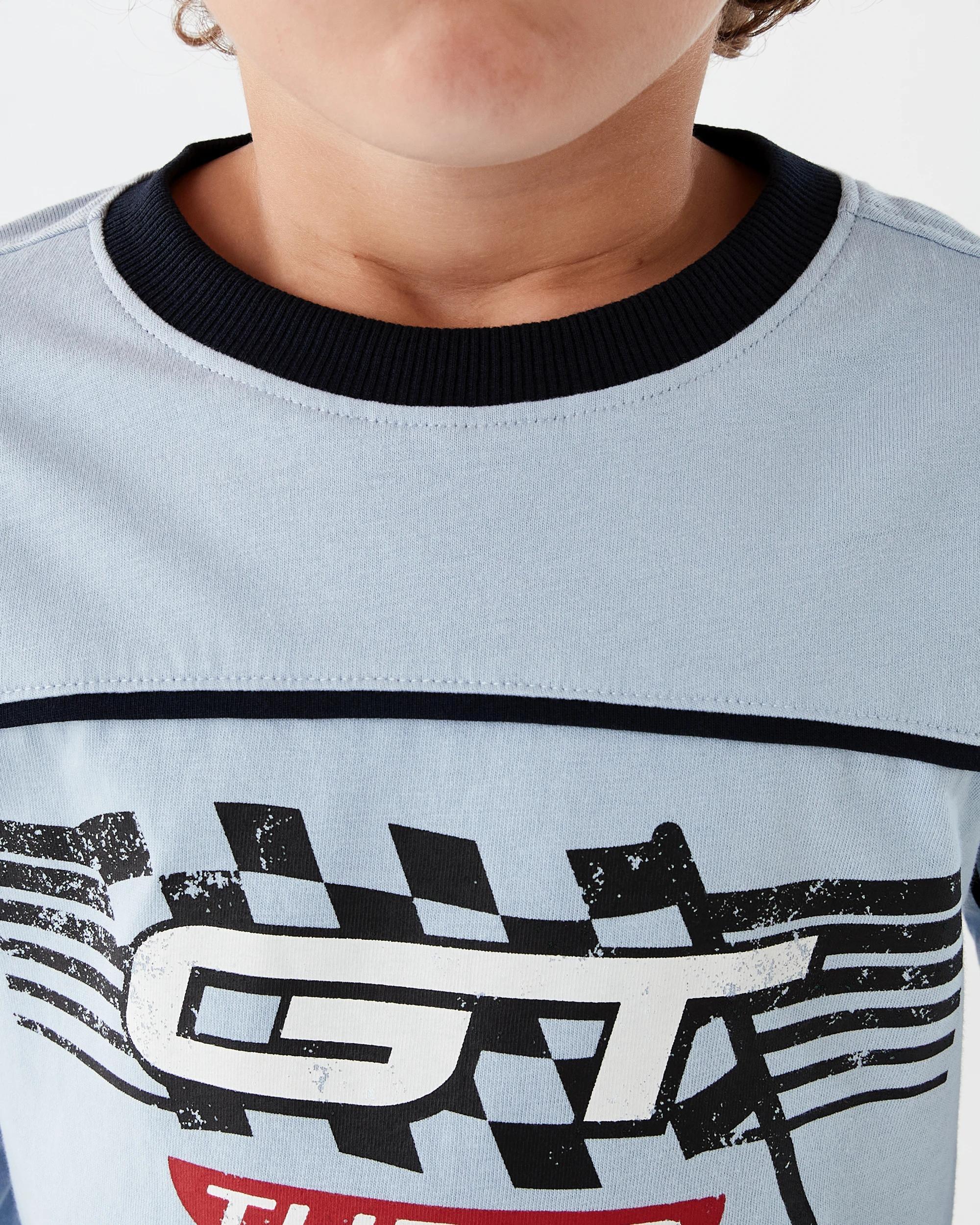 4 Long Sleeve Oversized Bind T-shirt Blu Racing, 4 of 8