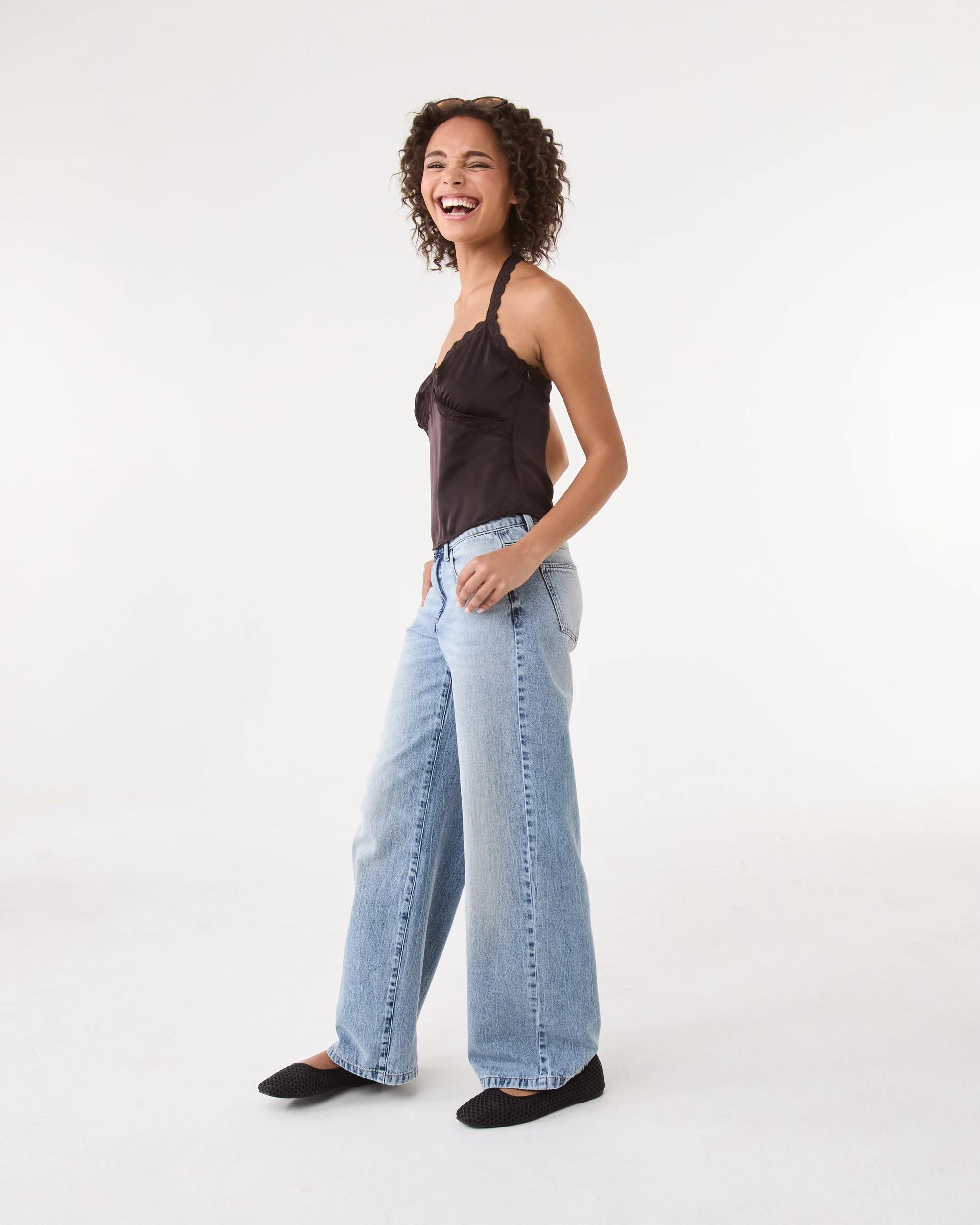 5 Sleeveless Satin Lace Trim Top Choc Plum, 5 of 10