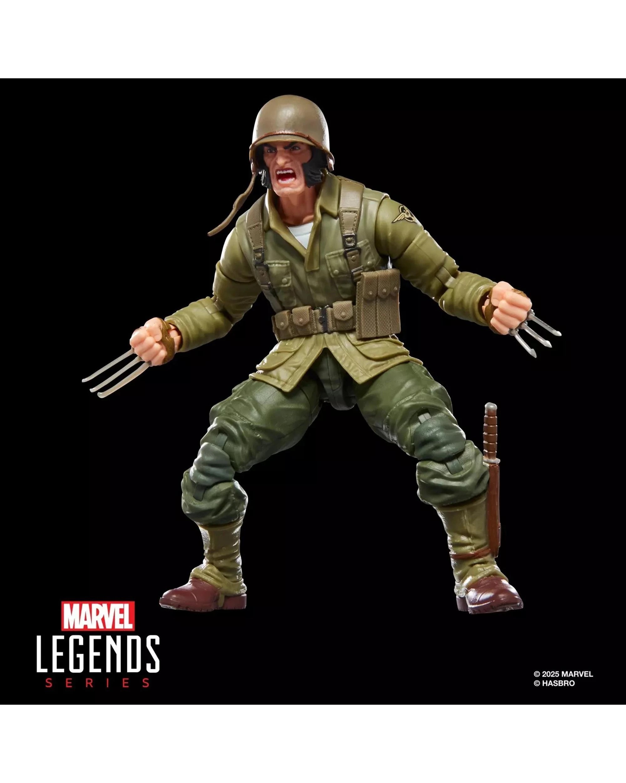 6 Marvel Legends Series Wolverine WWII Logan Build-A-Fig Action Figure, 6 of 10
