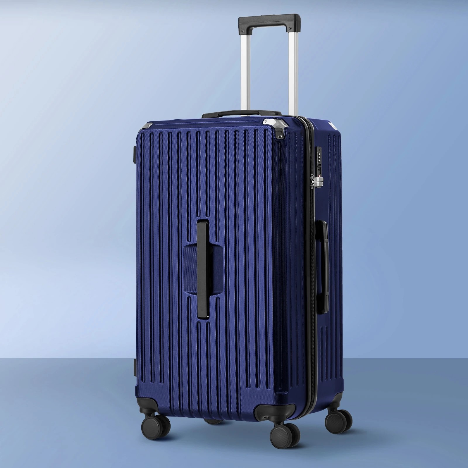 3 Mazam 28" Luggage Suitcase TSA Hard Shell Case with Cup Holder - Blue, 3 of 9