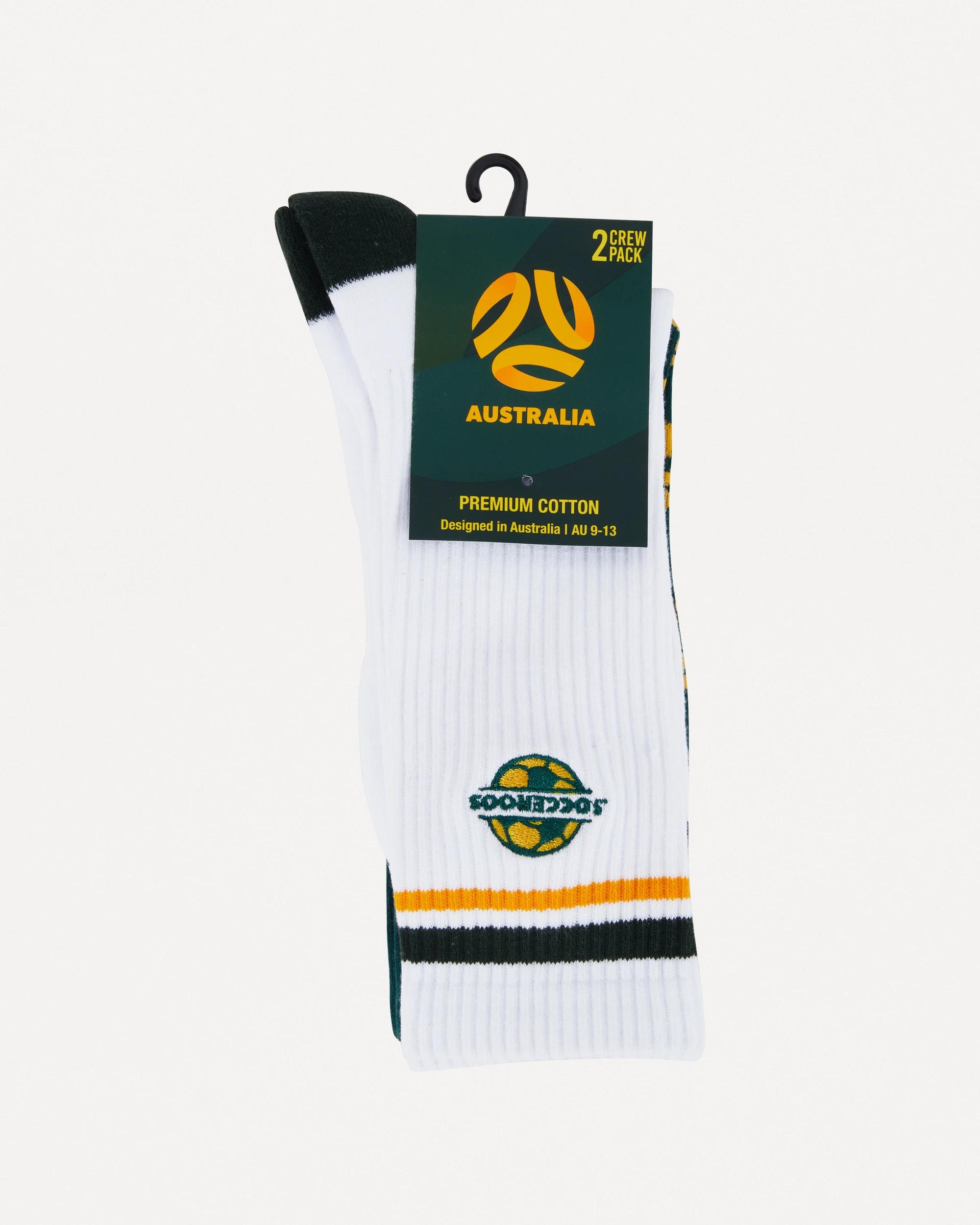 3 2 Pack Socceroos Socks Green, 3 of 3
