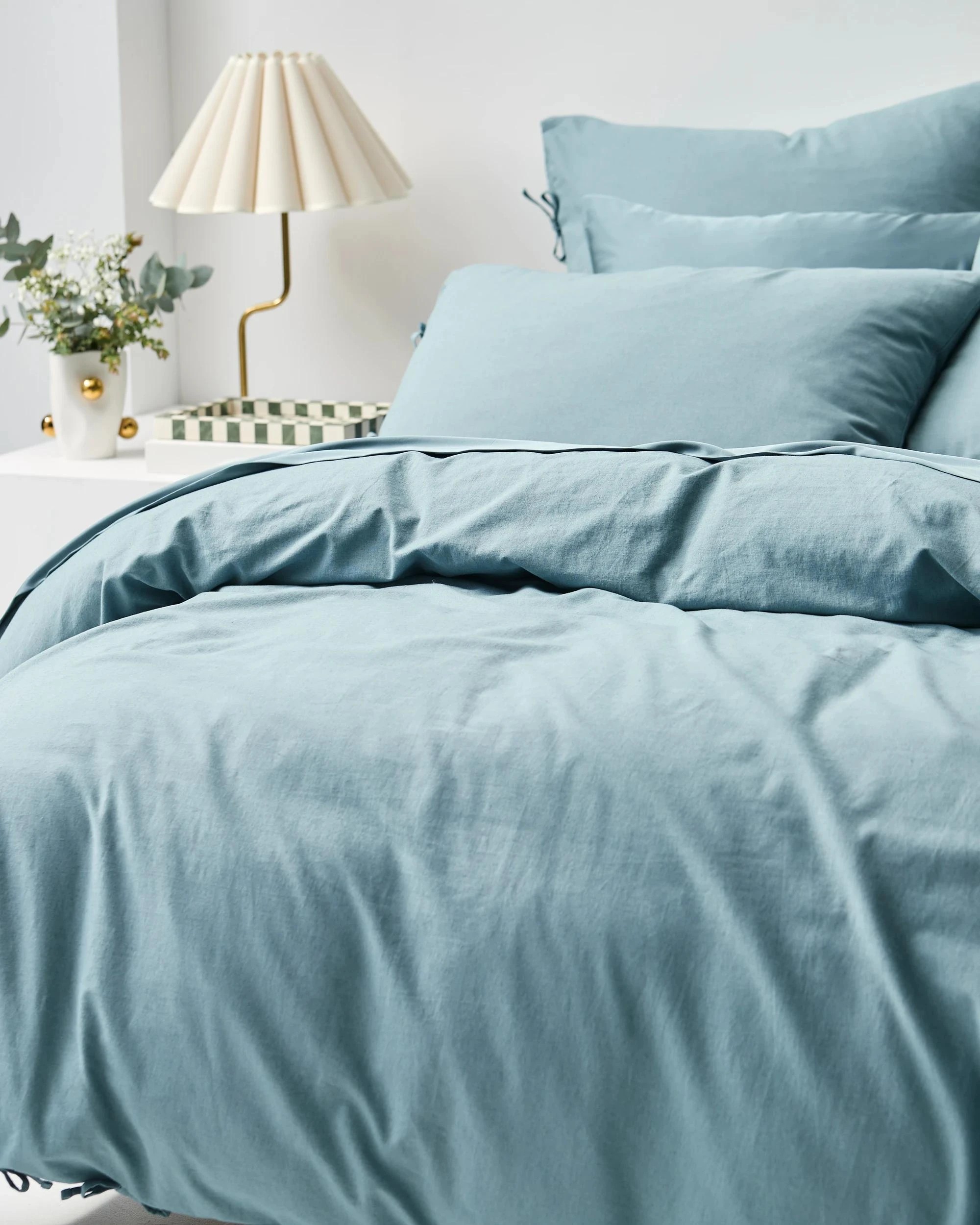2 Target Laynie Linen/Cotton Quilt Cover Set - Queen Bed - Blue, 2 of 10