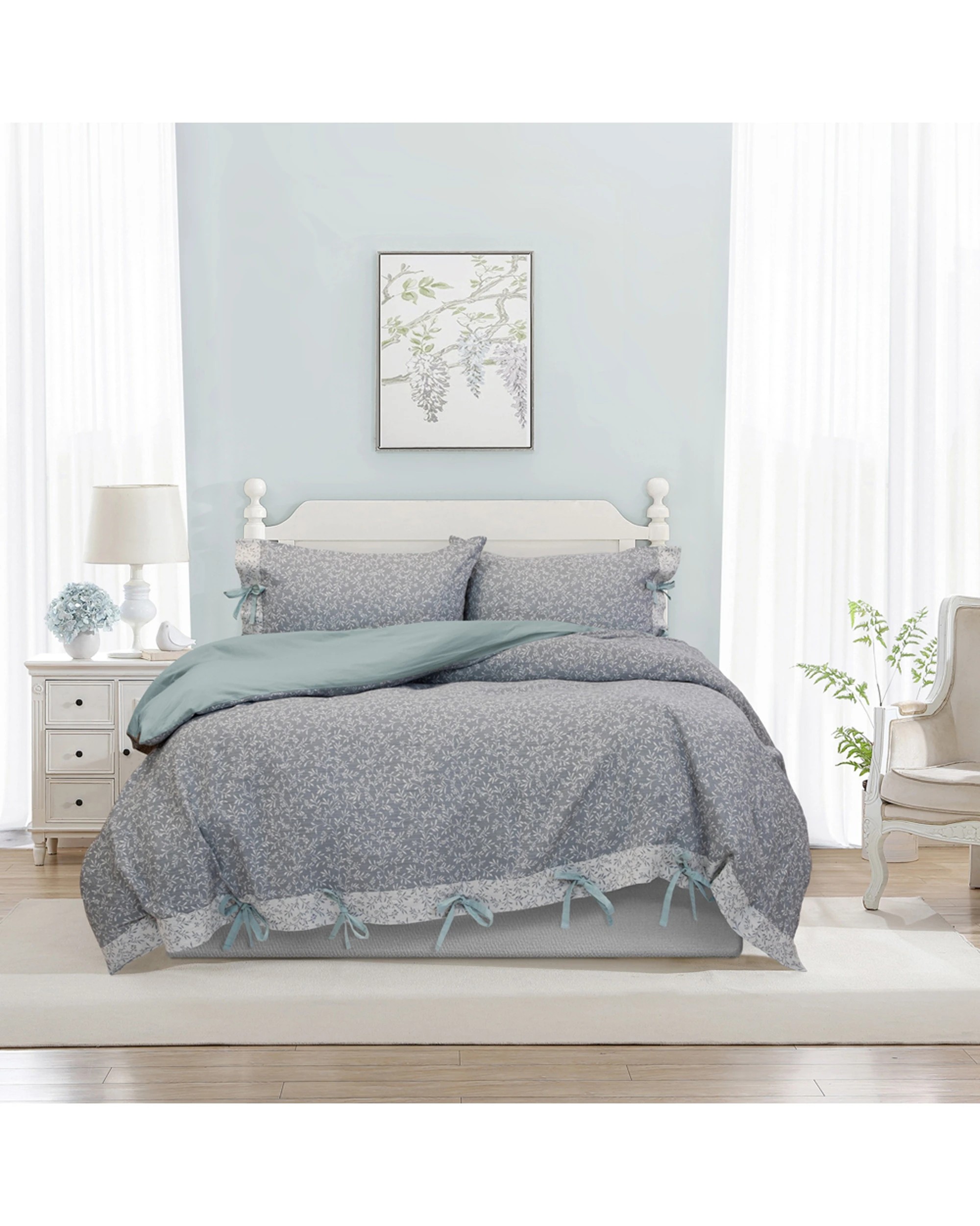 1 Algodon King Esther Cotton 250TC Quilt Cover/Pillowcase Set - Multi, 1 of 3