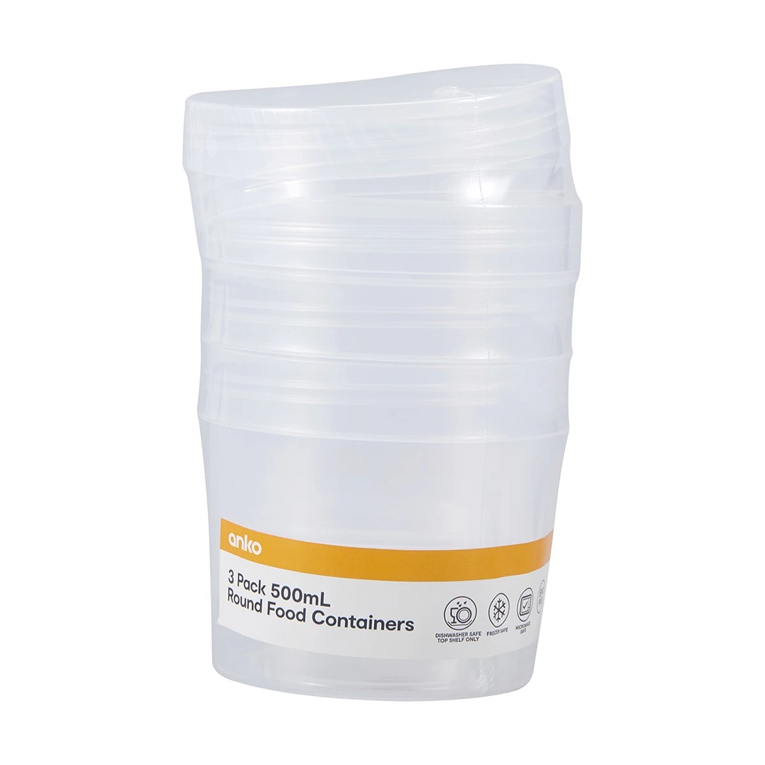 5 3 Pack 500ml Round Food Containers, 5 of 5