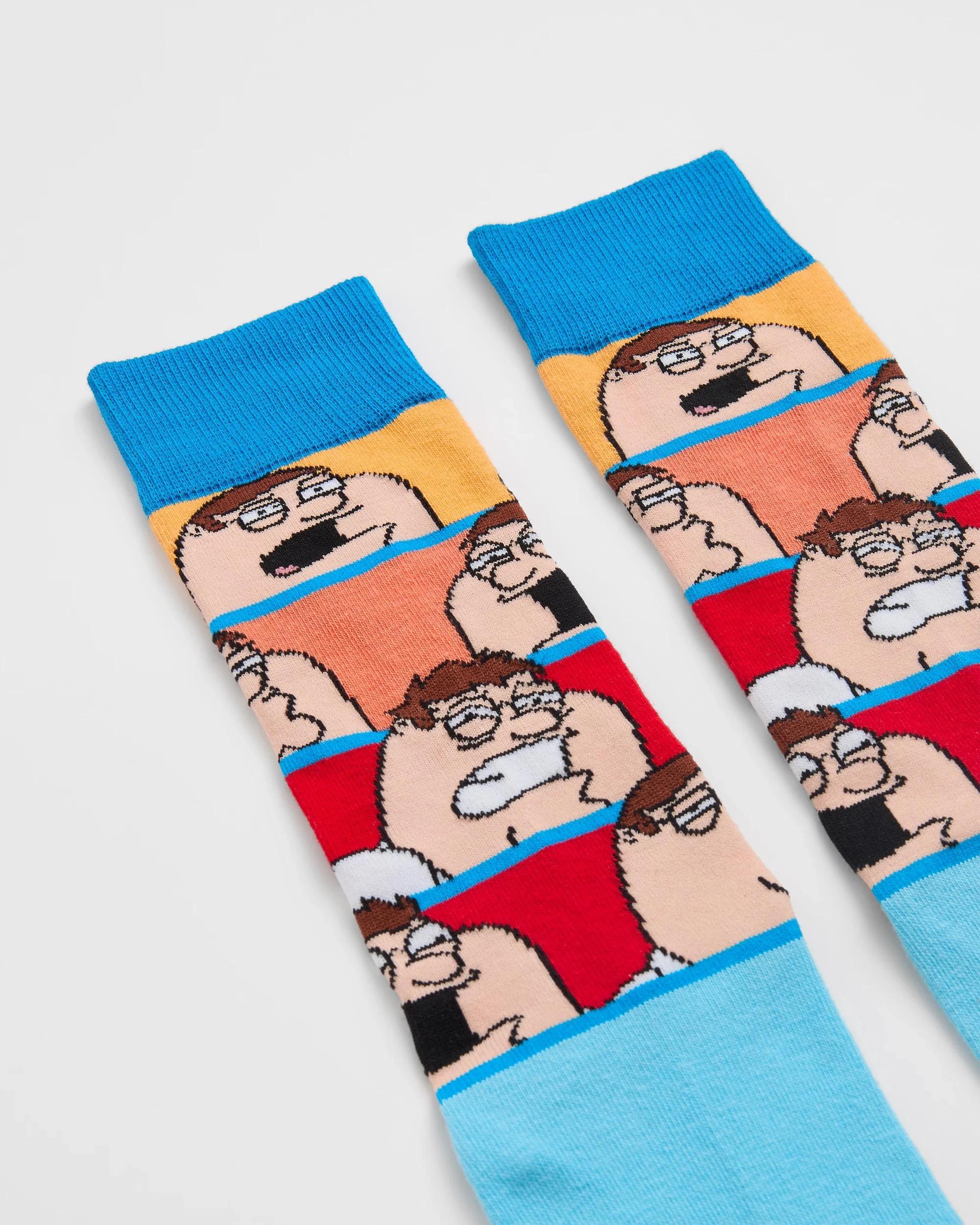 3 Swag Family Guy Crew Socks BLUE, 3 of 3