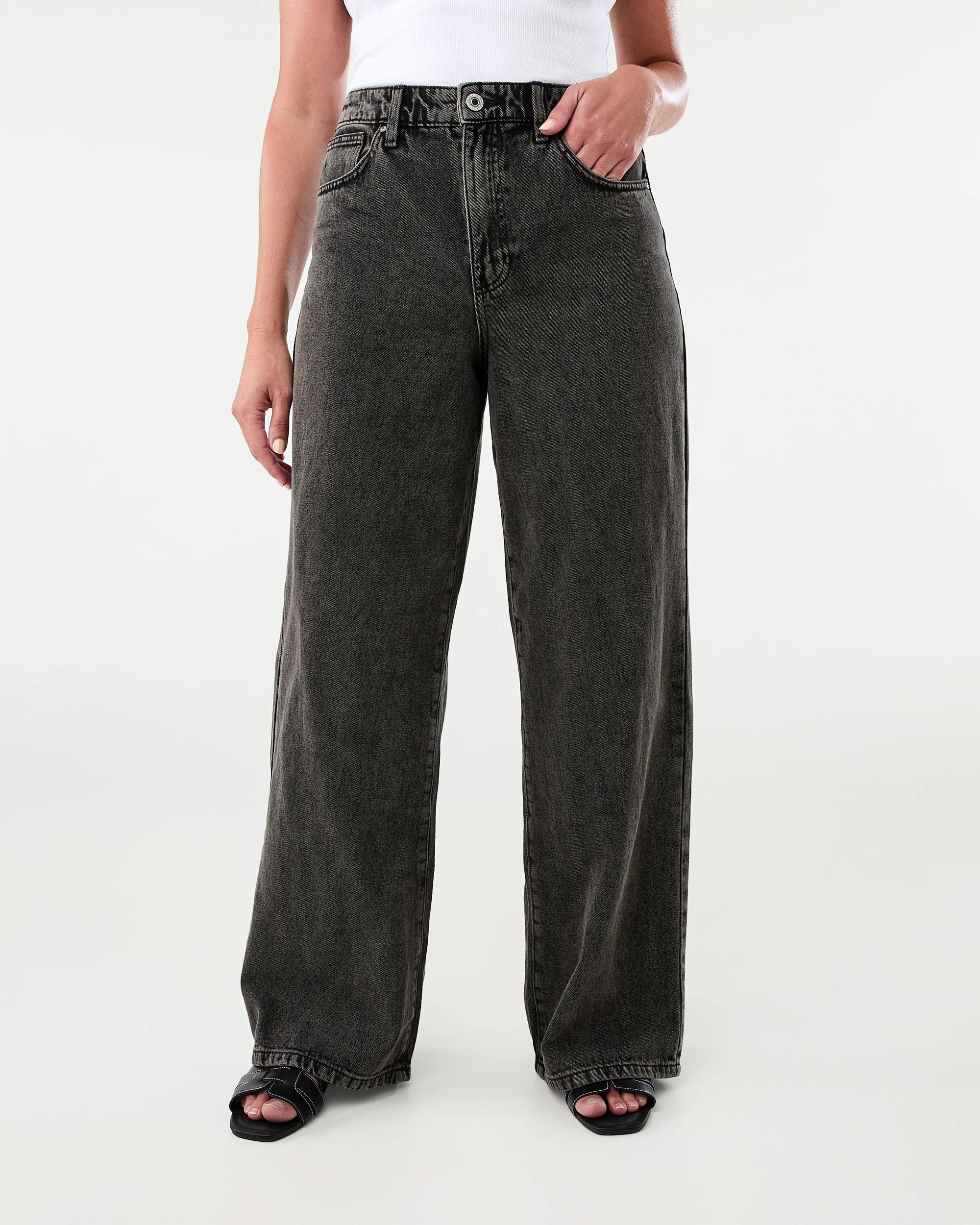 1 Wide Leg Jeans Black Wash, 1 of 8