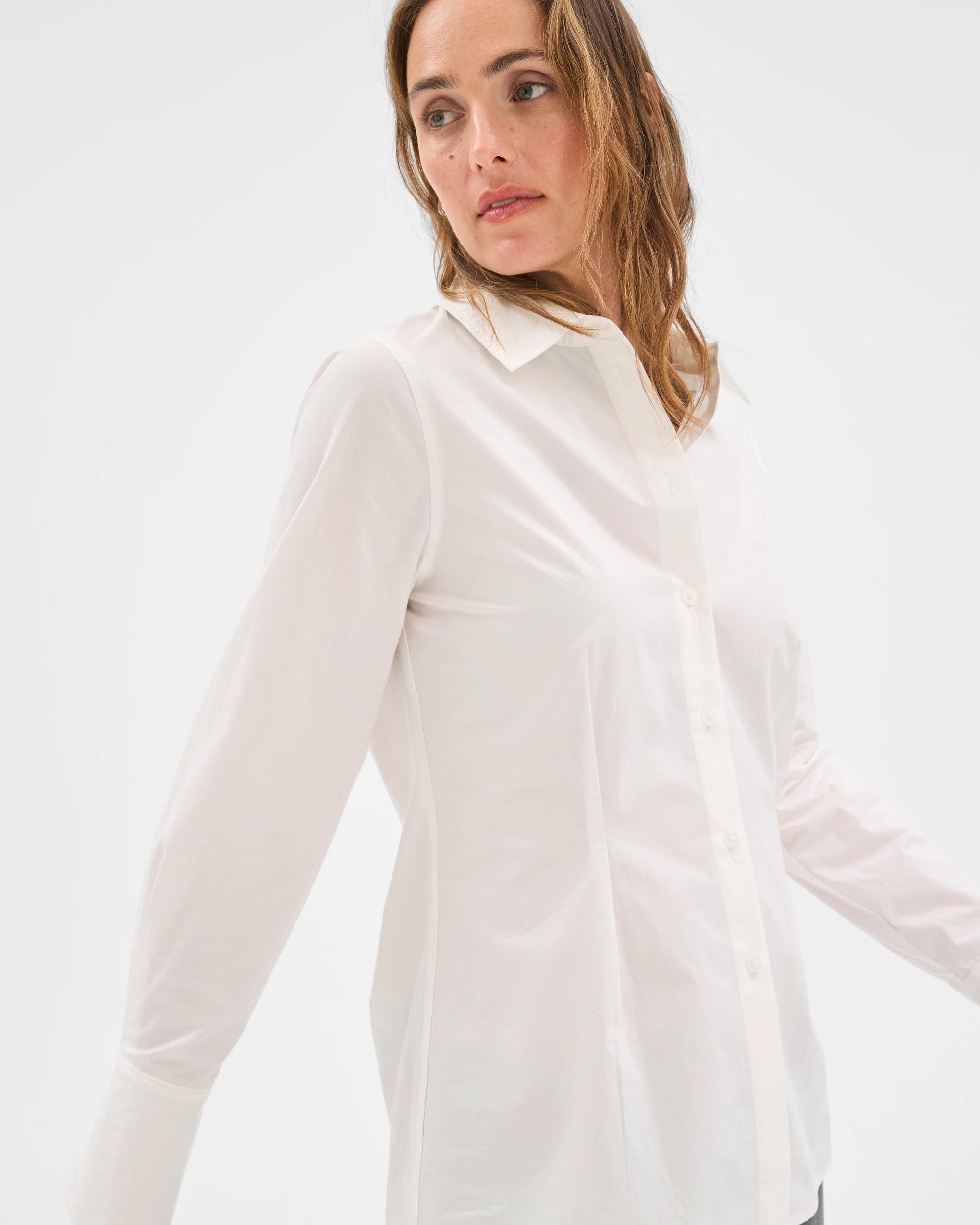 4 Preview Australian Cotton Tailored Waist Shirt PALE OAT, 4 of 7