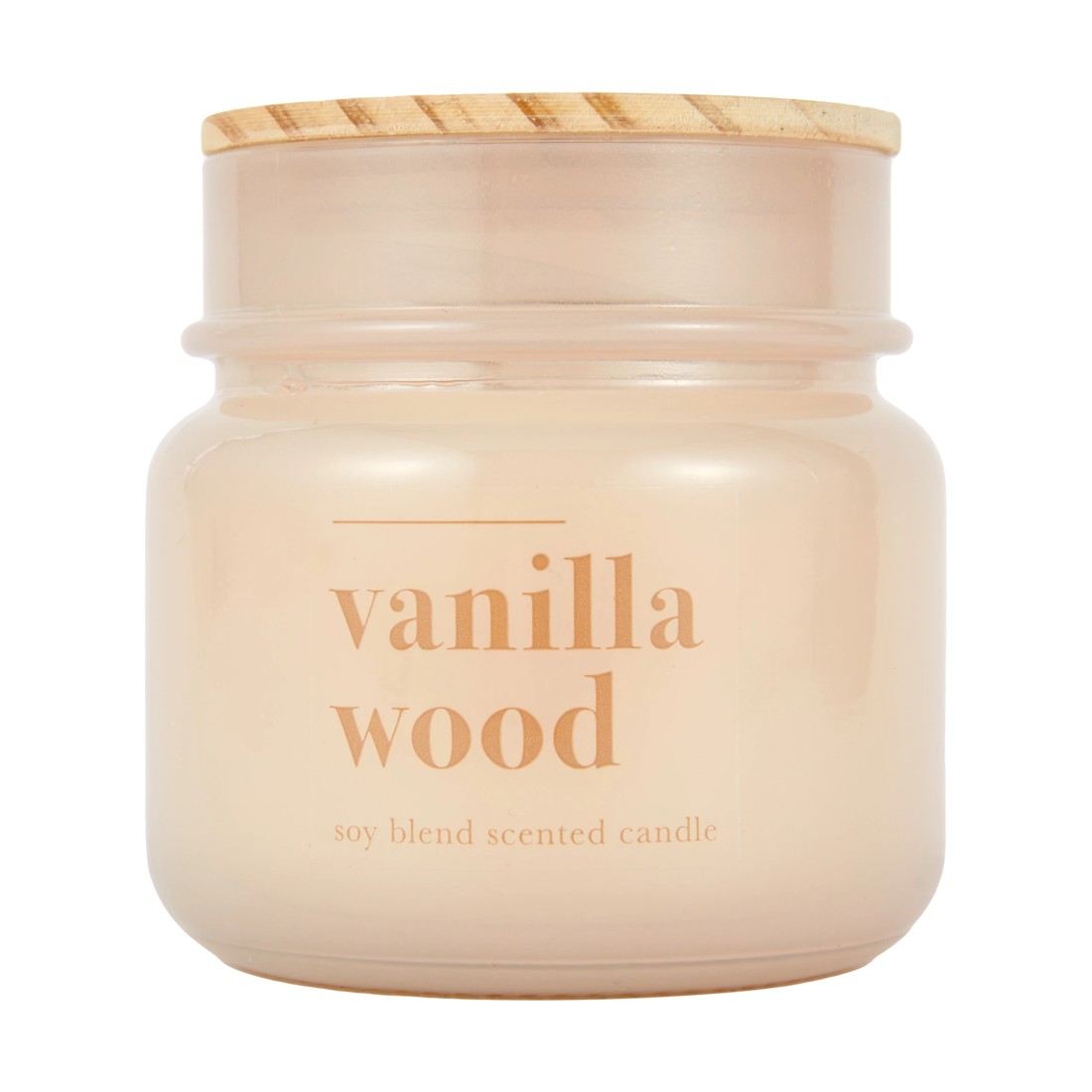 1 Vanilla Wood Soy Blend Scented Jar Candle, 1 of 4