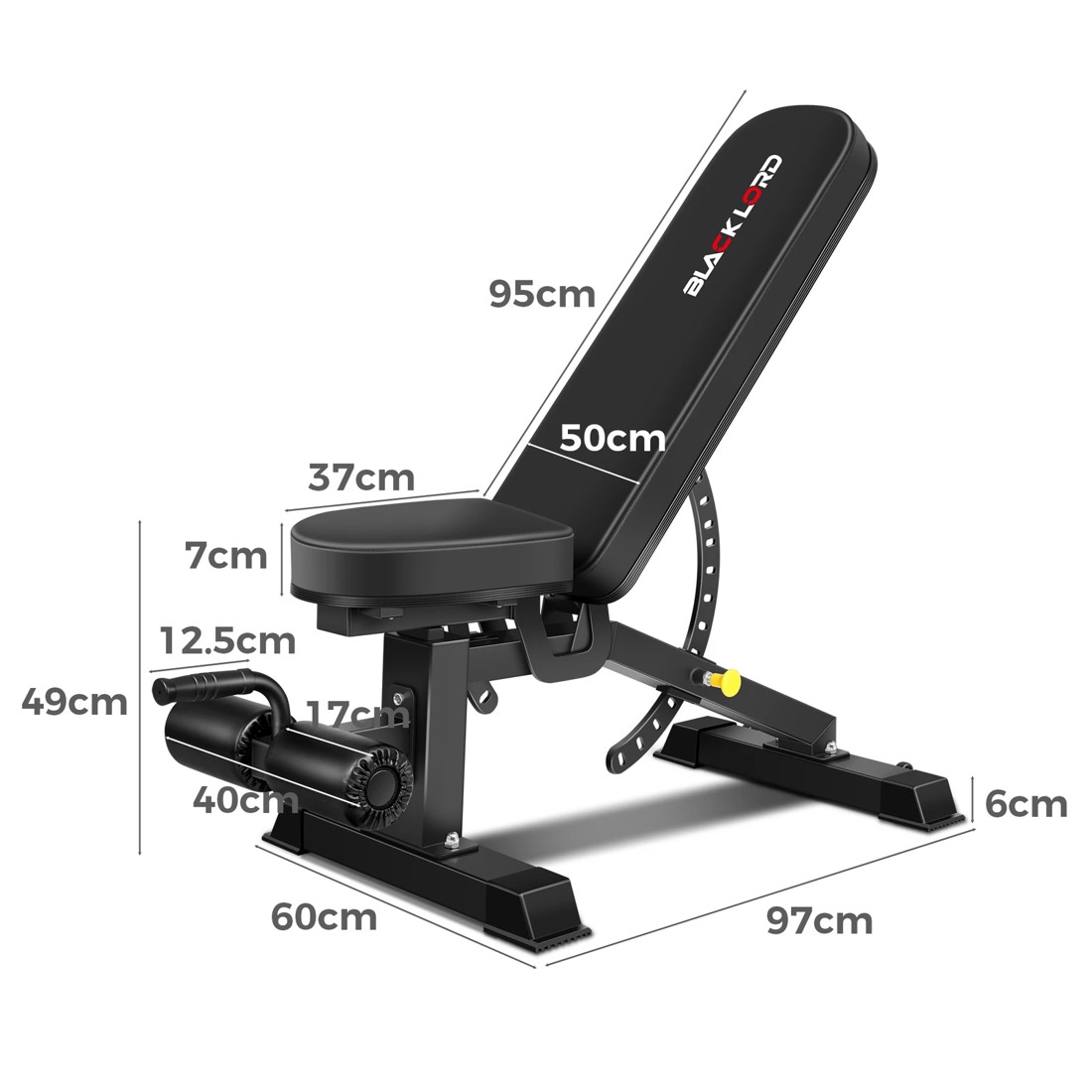 5 Black Lord Weight Bench Commercial FID Bench, 5 of 7