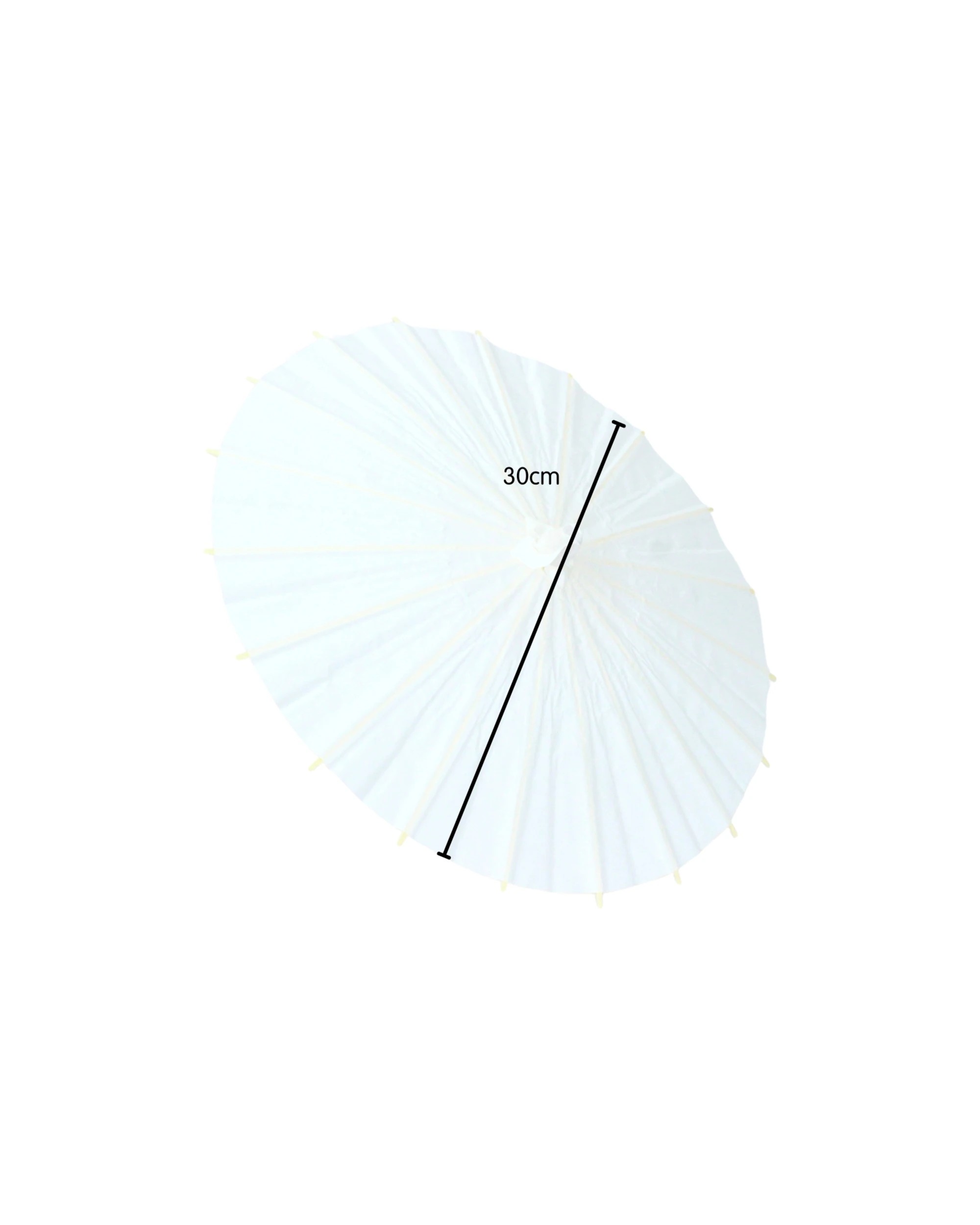 2 Party Maker Small Paper Parasol 30cm - White, 2 of 3