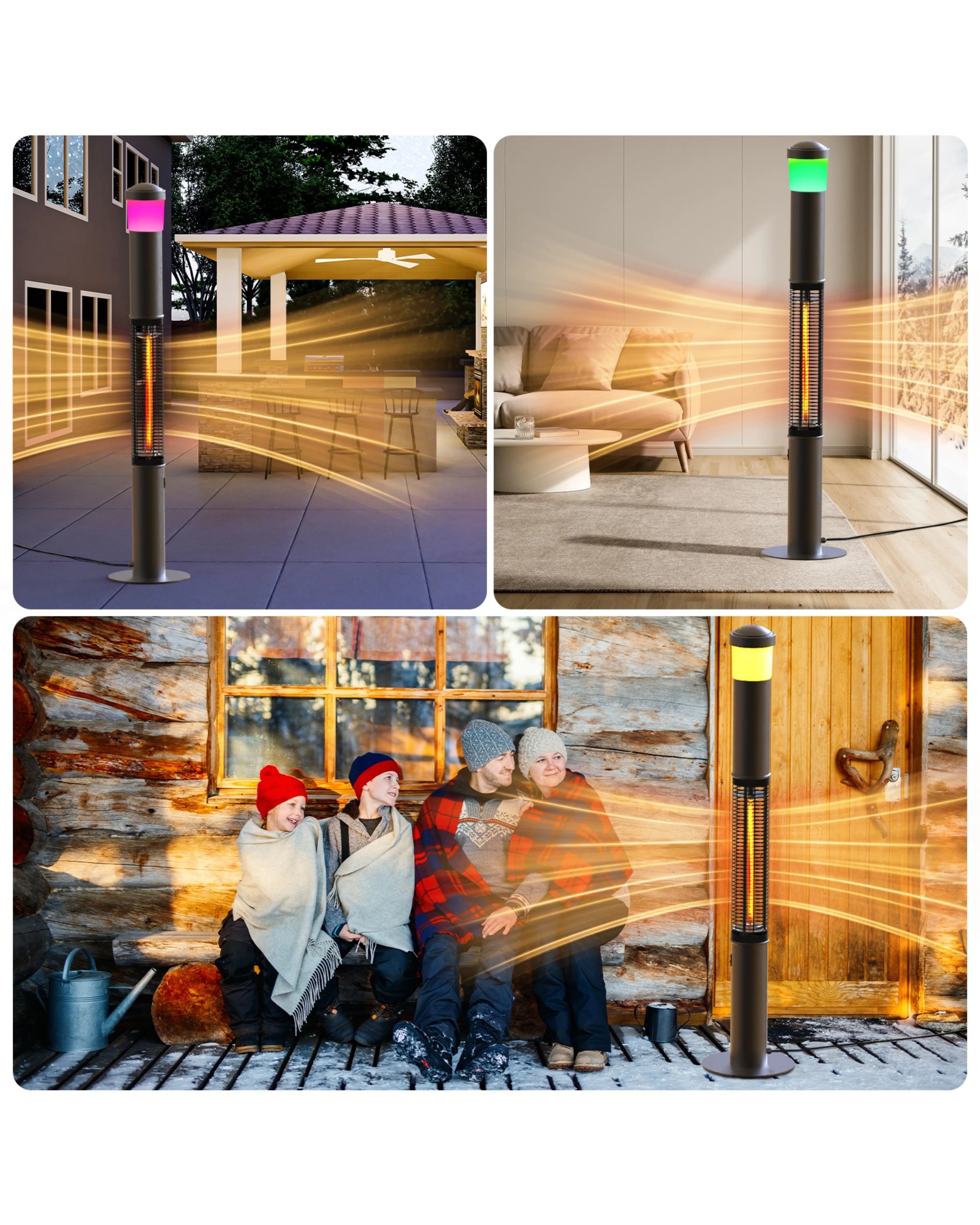 6 Advwin Infrared Heater with Bluetooth Speaker - Black, 6 of 7