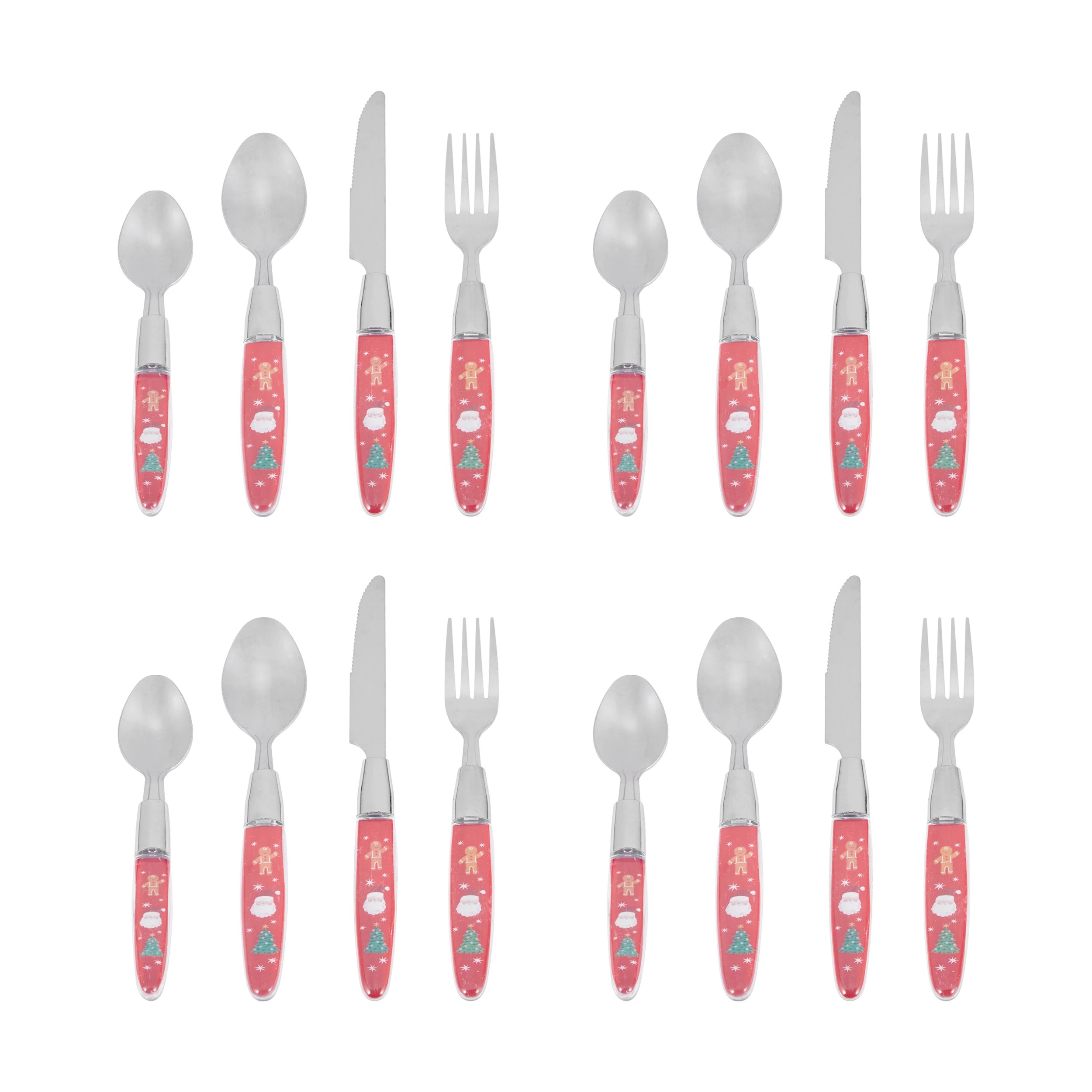 3 16 Piece Red Christmas Cutlery Set, 3 of 3