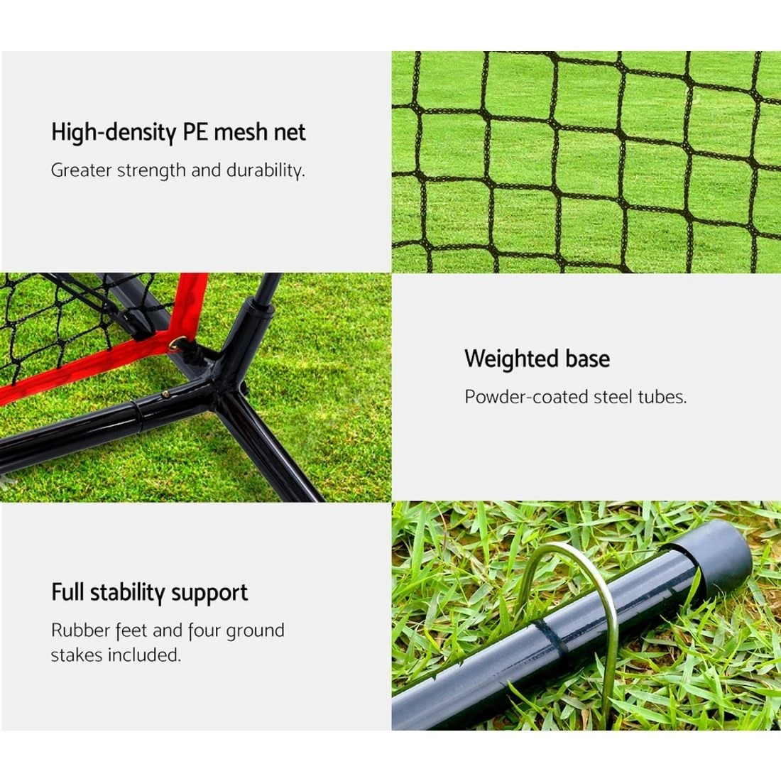 3 Everfit 7ft Baseball Net Pitching Kit with Stand Softball Training Aid Sports - Multi, 3 of 7