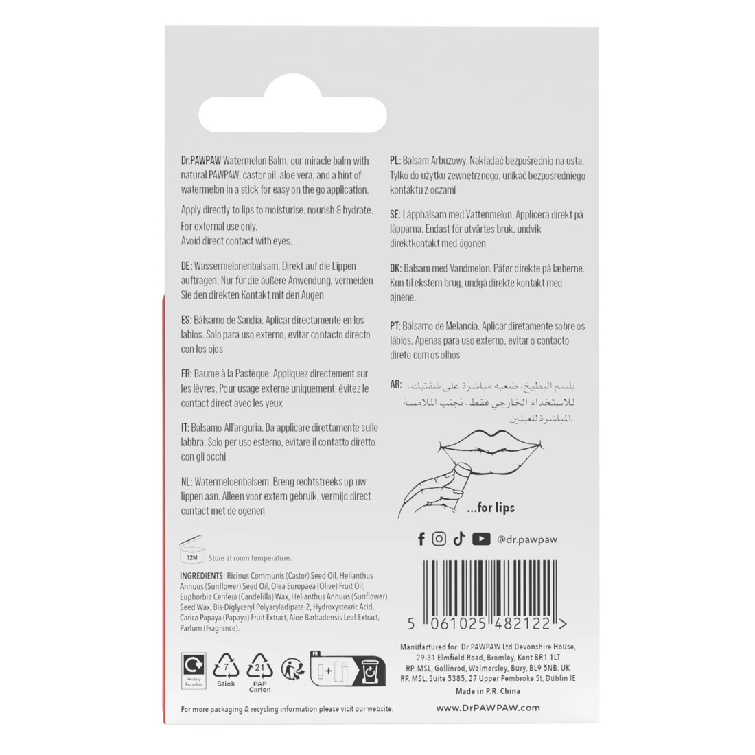 2 Dr. PAWPAW Lip Balm Stick - Watermelon, 2 of 2