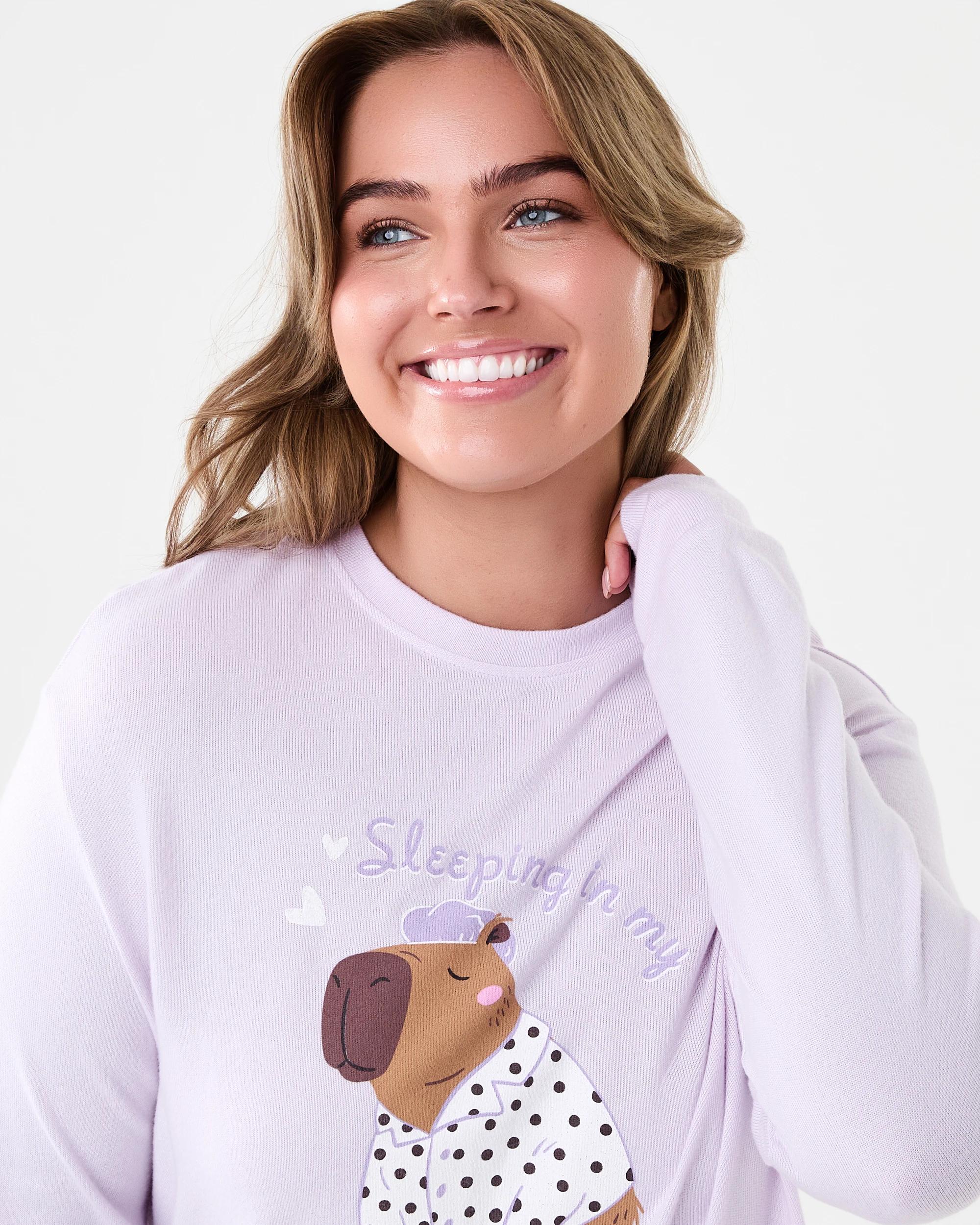 4 Long Sleeve Super Soft Pyjama Set Capyjamas, 4 of 8