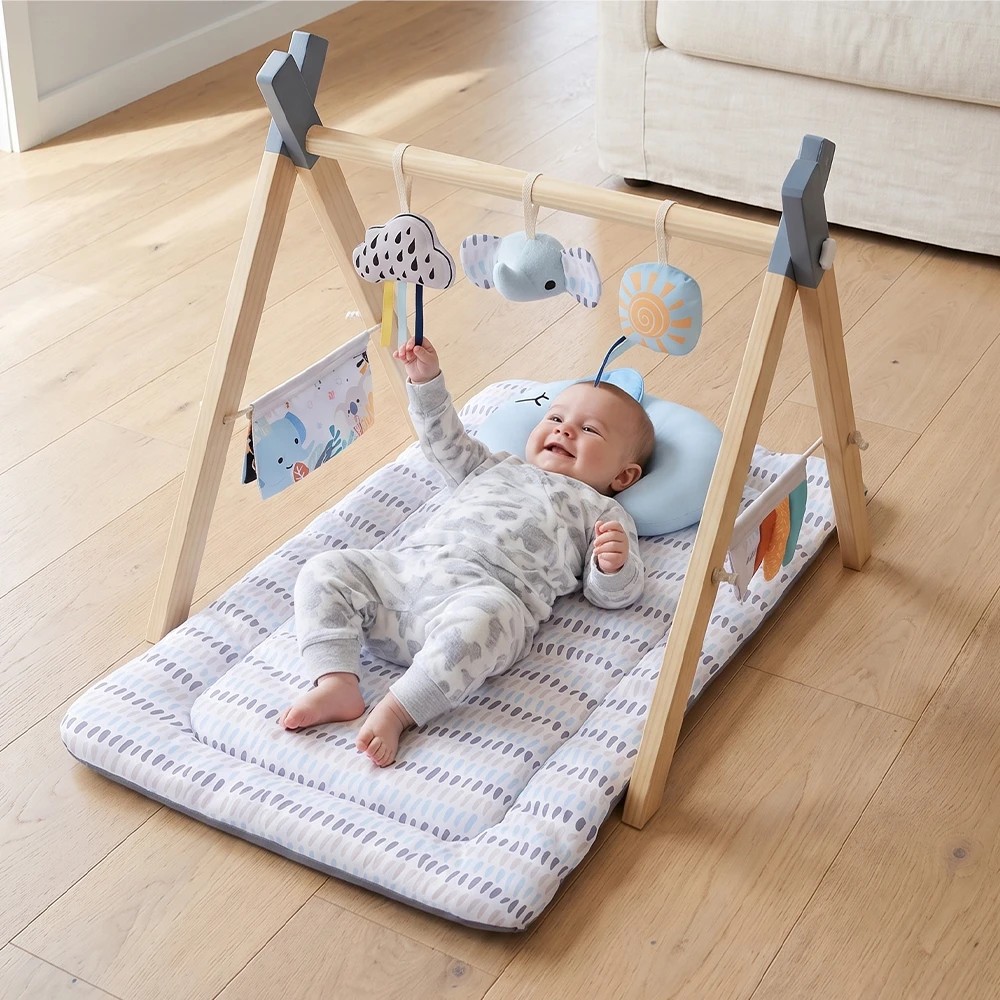 3 Playpals Kids Play Mat Gym Tummy Time Baby Activity Mat with 3 Hanging Toys - Multi, 3 of 3